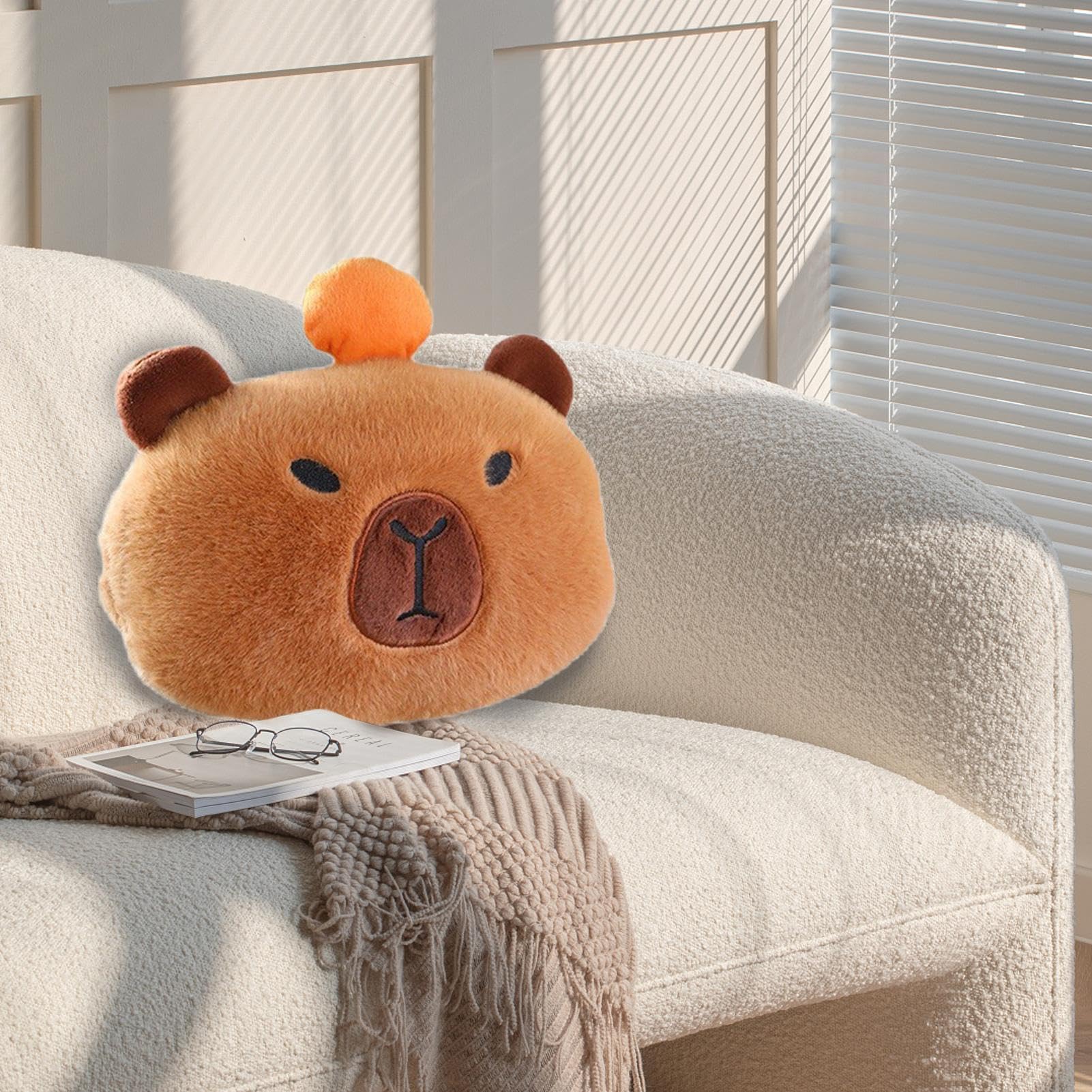Coussin D'appui-tête Et épaulière Capybara Pour Voiture - Peluche Douce, Design Mignon Animal - 7