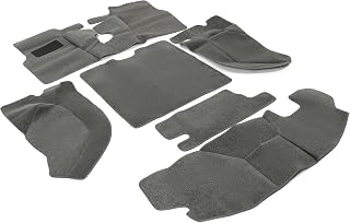ALMULOO 6-Piece Full Set Replacement Carpet Mats Compatible with 1997-2006 Jeep Wrangler TJ, Grey Interior Floor Kit
