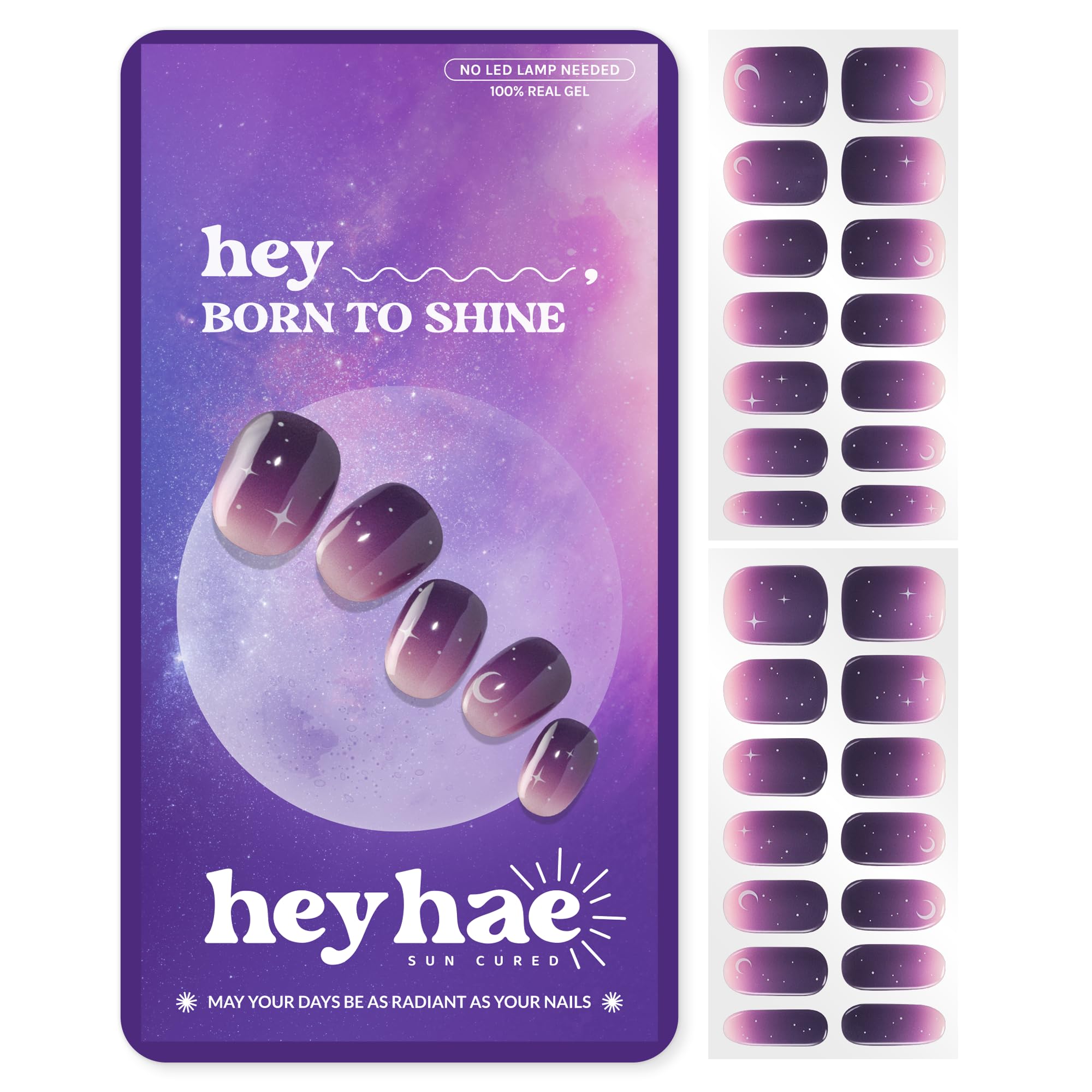 Heyhae Midnight Rouge Gel Nail Strips - Bold Red Nails -11