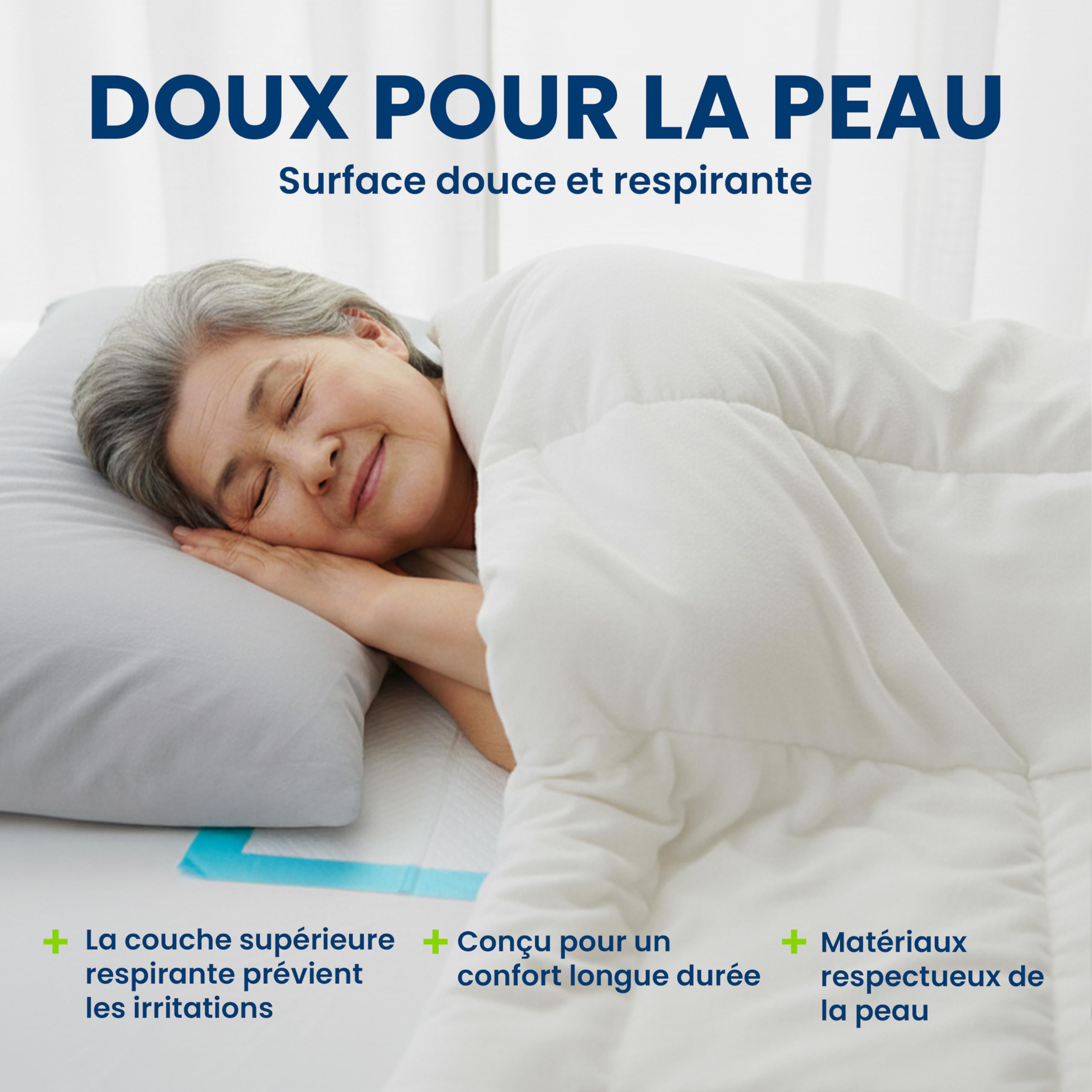 Alèses d’Incontinence jetables 50 pièces – Format XL 60 × 90 cm, alèses absorbantes avec Protection Anti-fuites