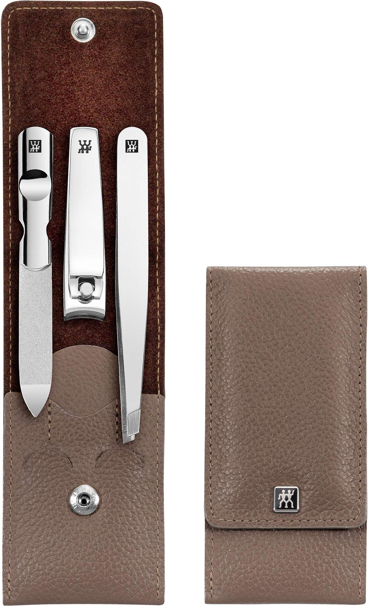 Zwilling Classic Inox 97678-009-0 Manicure Set 3-Piece Pedicure Care Hands Feet Travel Man Woman Cowhide Fango Nail Clippers Tweezers