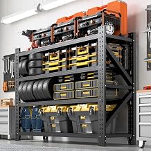 Heavy Duty Garage Storage Shelves 5000LBS Capacity, 67" Wide Metal Shelving Units, 4-Tier Large Industrial Shelving for Garage Shop Warehouse Basement Factory, 67" W x 24" D x 63" H
