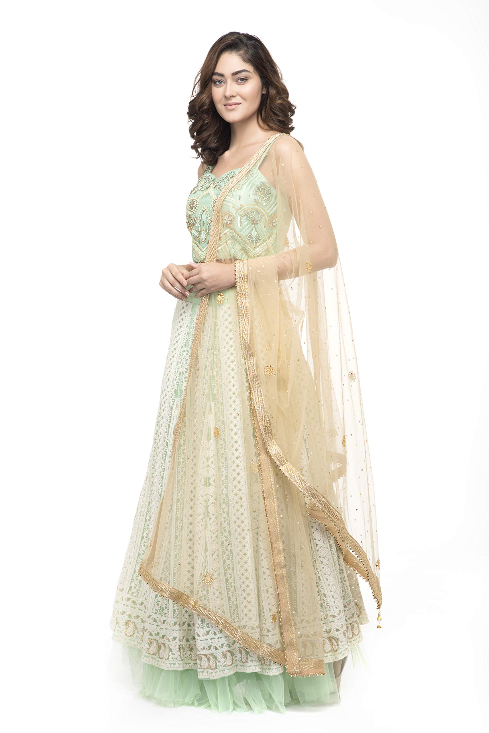 a r silk Women's Solid Silk, Net Dupatta-picture-22