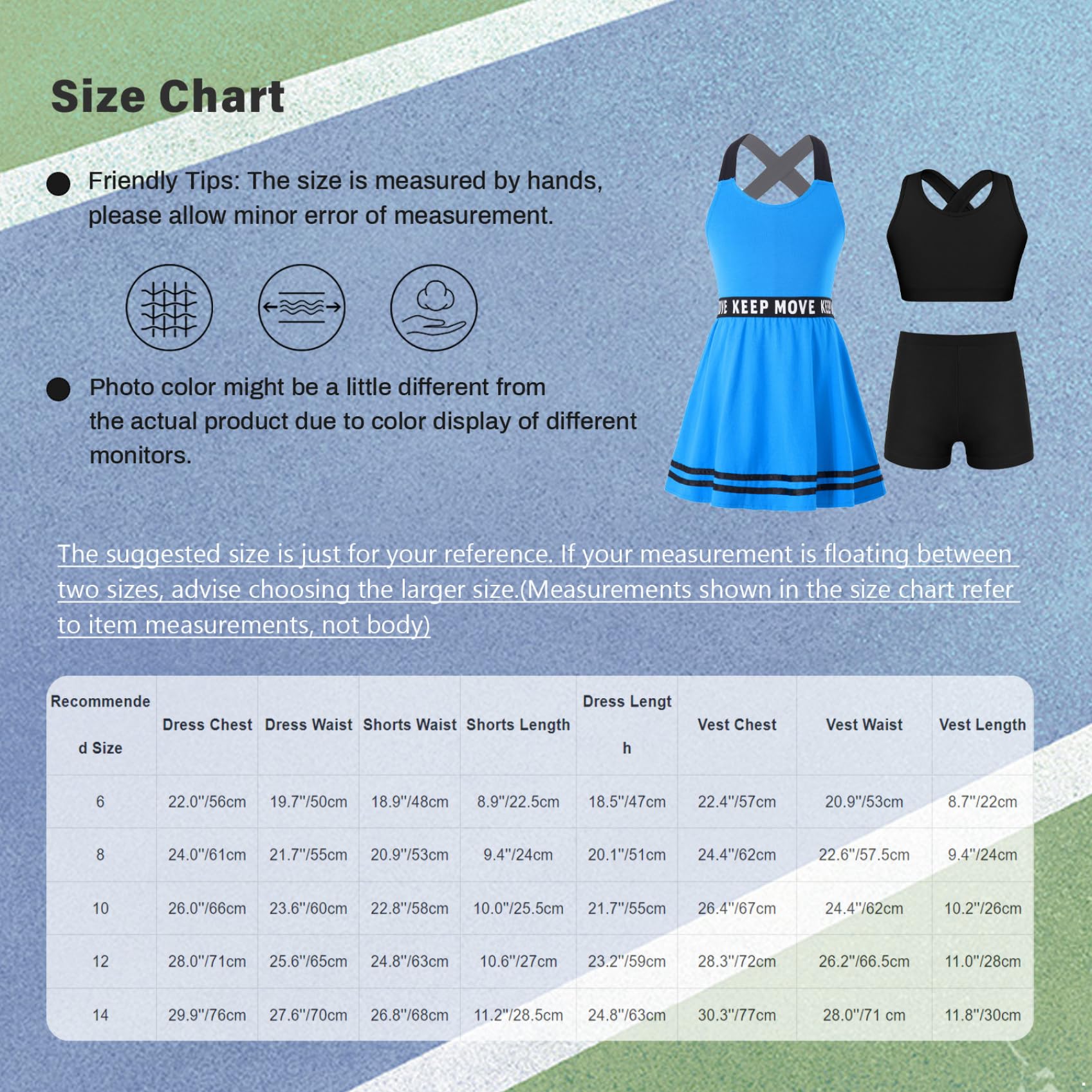 Vestido de tenis para niña con camisetas de tirantes y pantalones cortos, traje deportivo