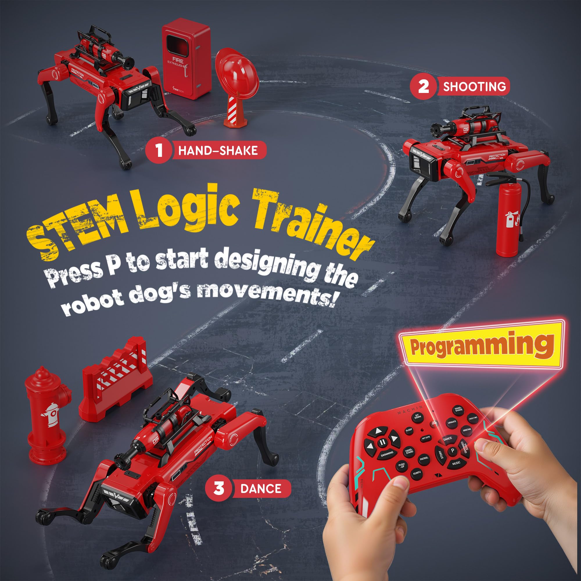 Smart Robot Dog - Giocattolo interattivo STEM con controllo vocale e telecomando, oltre 30 azioni realistiche, gioco programmabile, portata di 25 m, durevole e sicuro, il miglior regalo per
