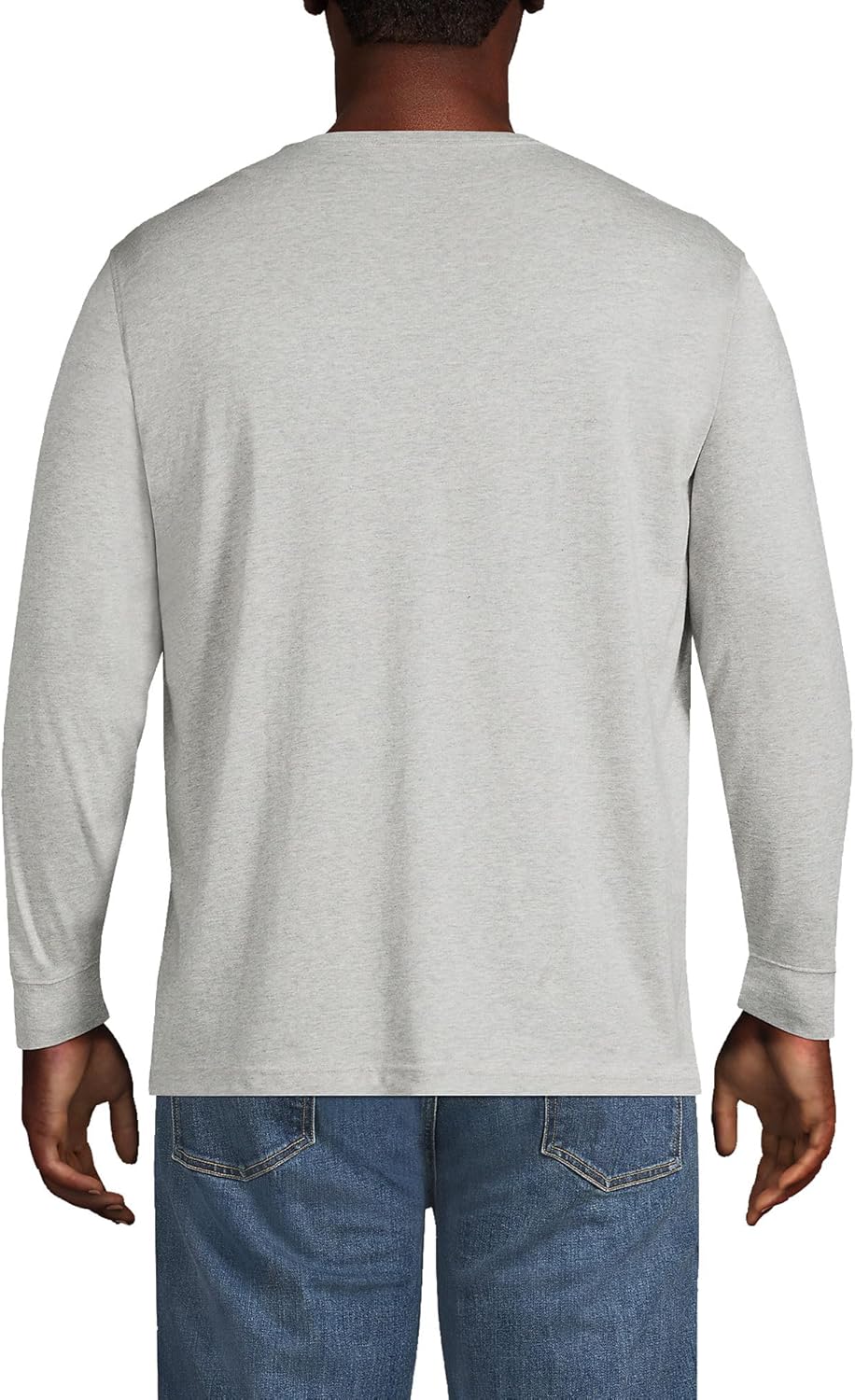 Lands' End Men's Super-T Long Sleeve Henley Shirt - Image 2