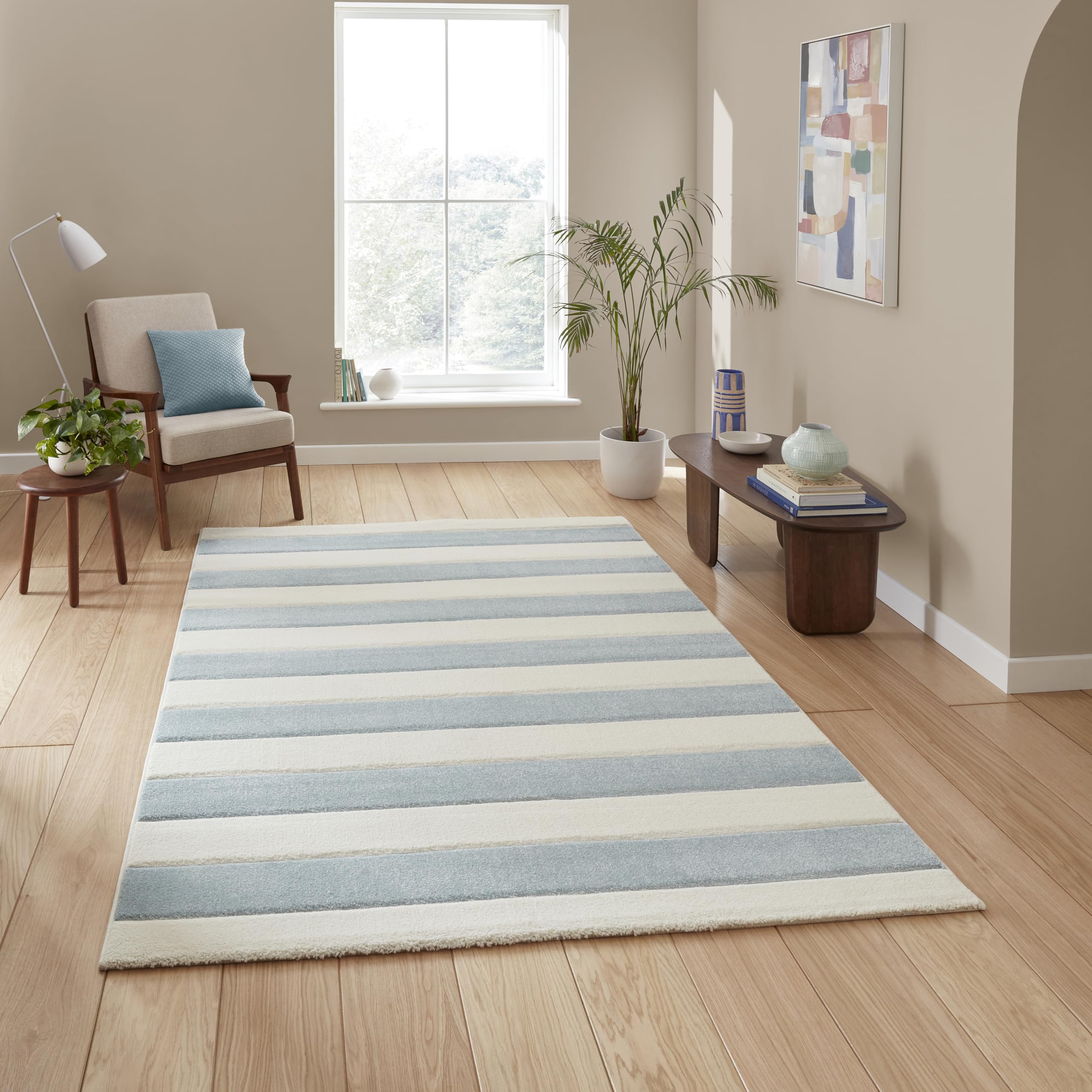 Think Rugs Catherine Lansfield Cove Stripe Modern Linear Rug