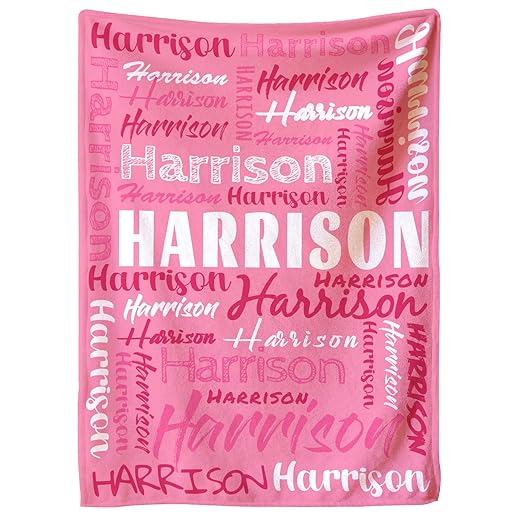 xsdnb Personalized Baby Blanket with Name for Kids,Custom Kids Blanket,Toddler Blanket for Daycare,Customized Blankets for Adults,Personalized Kids Gifts Christmas Blanket