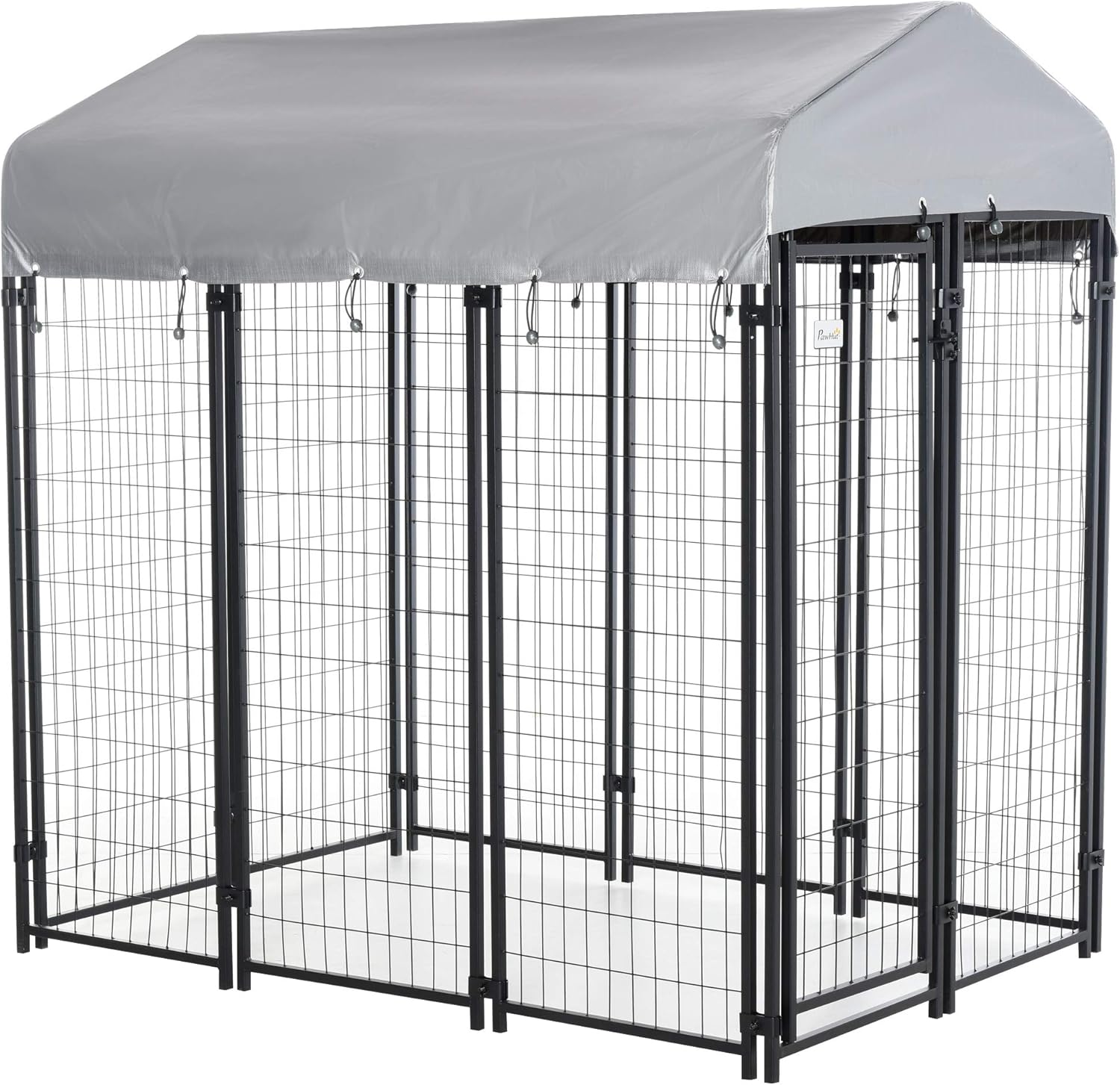 Buy PawHut Large Outdoor Dog Kennel Galvanized Steel Fence with UV