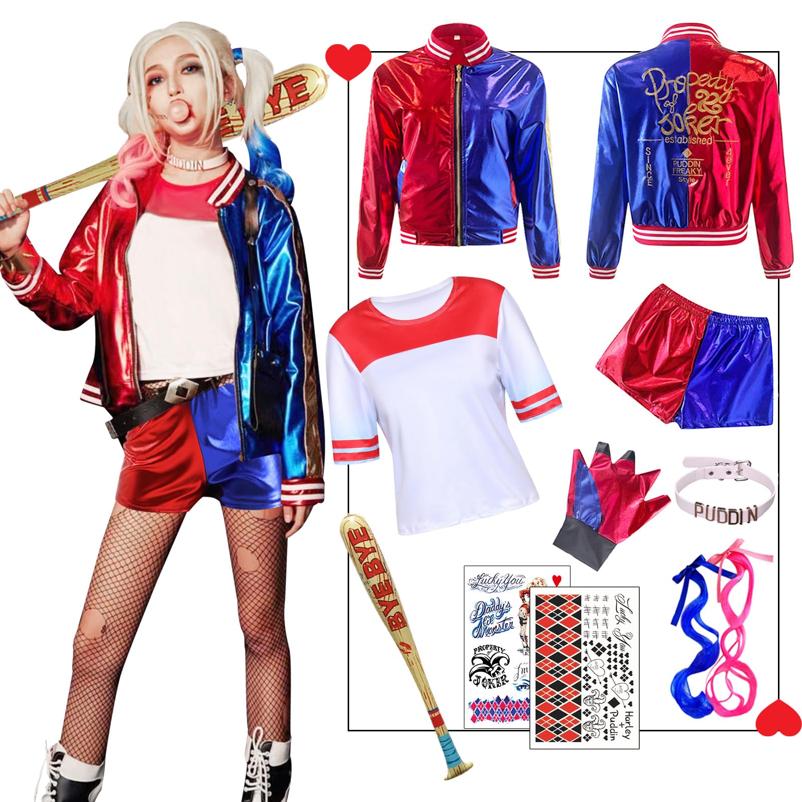 sara様　ハーレイクイン　コスプレセット Amazon.co.jp: [Formemory] ハーレイクイン コスプレ衣装