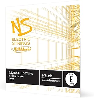 D'Addario NS Electric 4/4 Scale Medium Tension Single High E String for Cello