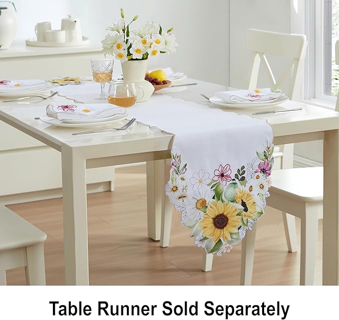 Servilletas de Tela Newbridge Girasoles Bordadas Set de 4 miniatura 9
