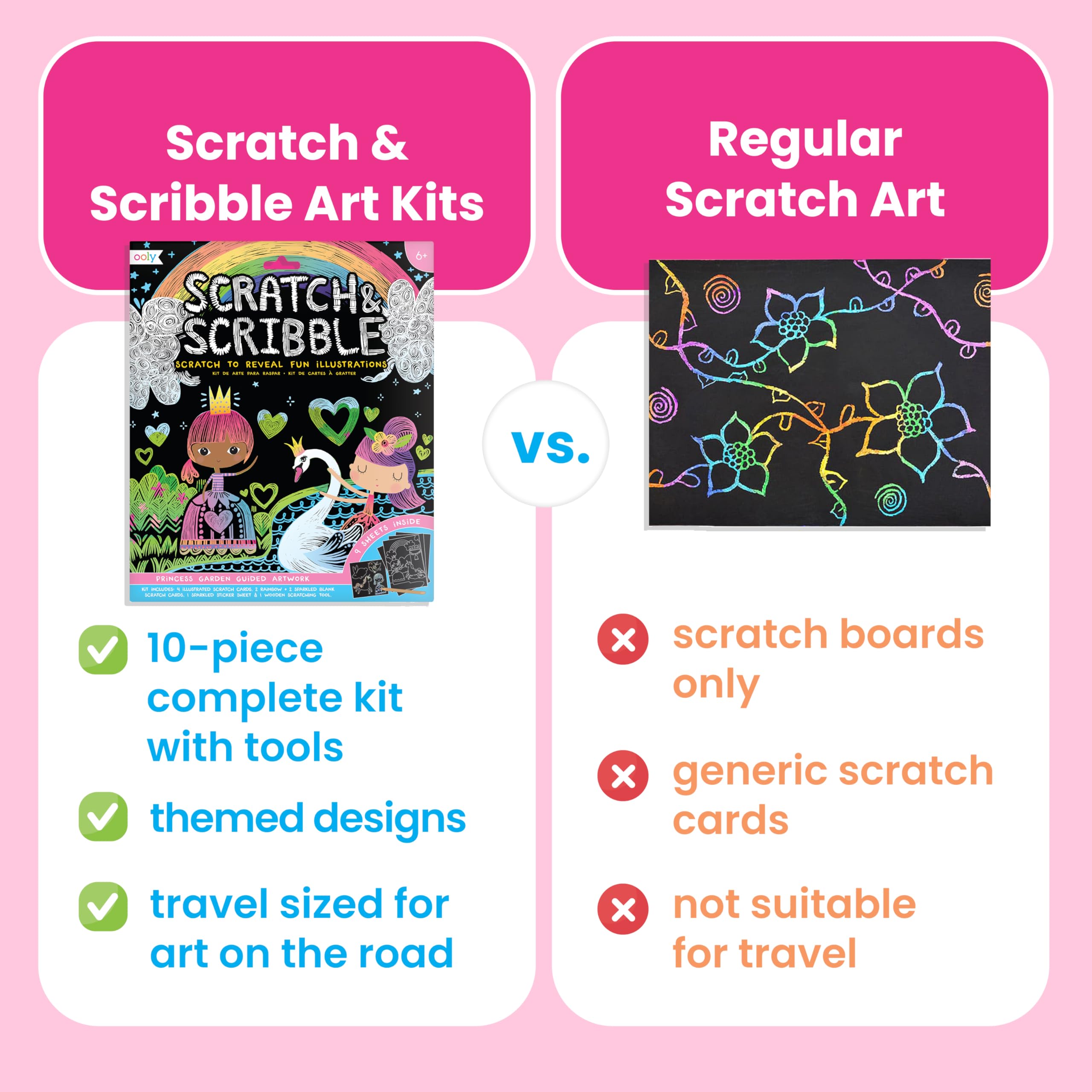 Amazon.com: Ooly Scratch & Scribble 10pc Art Kit with 8 Total