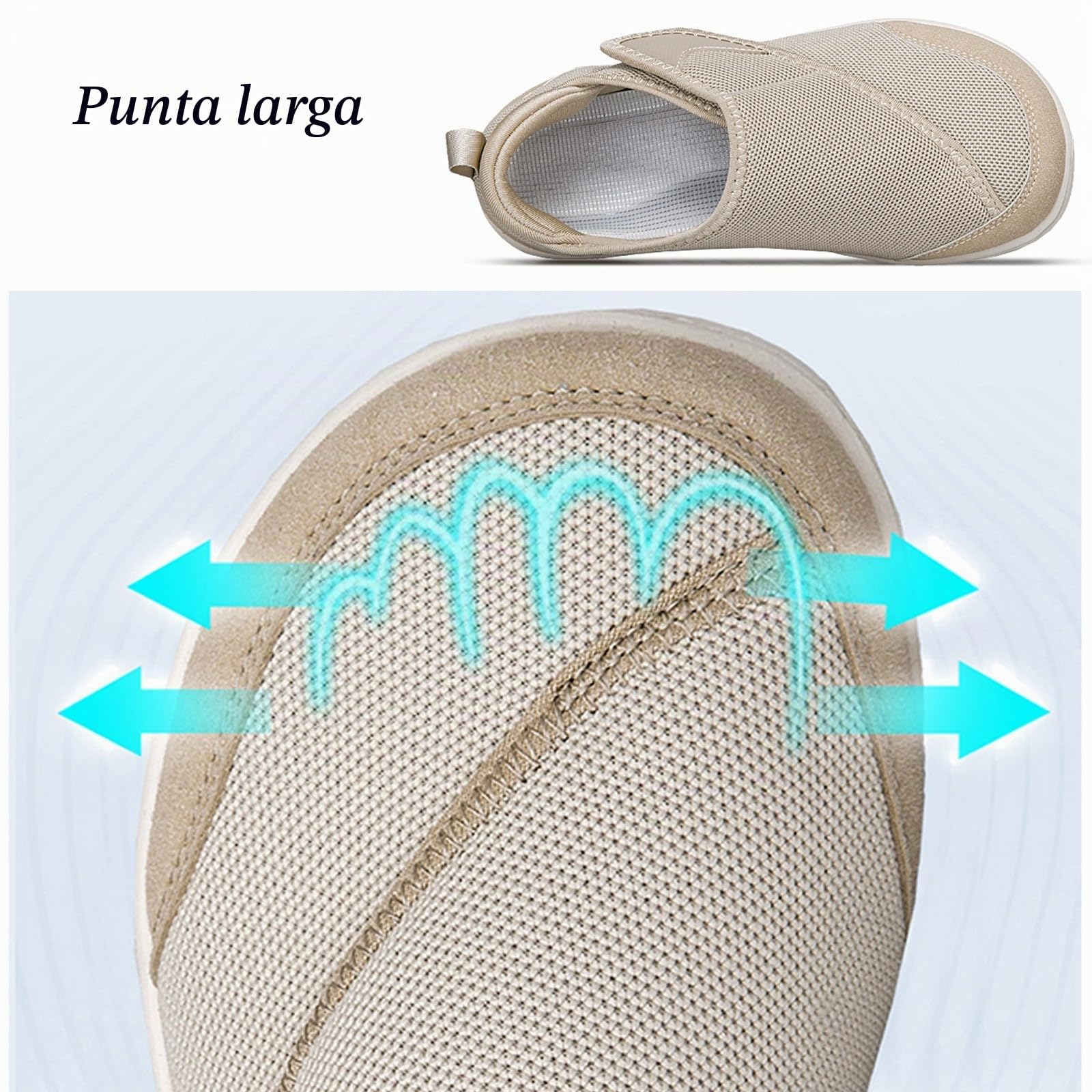 Gaatpot Scarpe per Diabetici Donna Uomo Ortopediche Regolabili | Scarpe per Passeggio, Pianta Larga, Casual Ciabatte, Persone Anziane Leggere y Antiscivolo