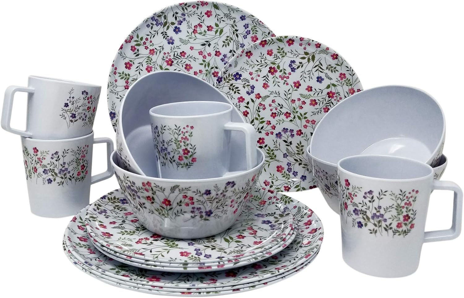 set da cena in melamina per 6 persone