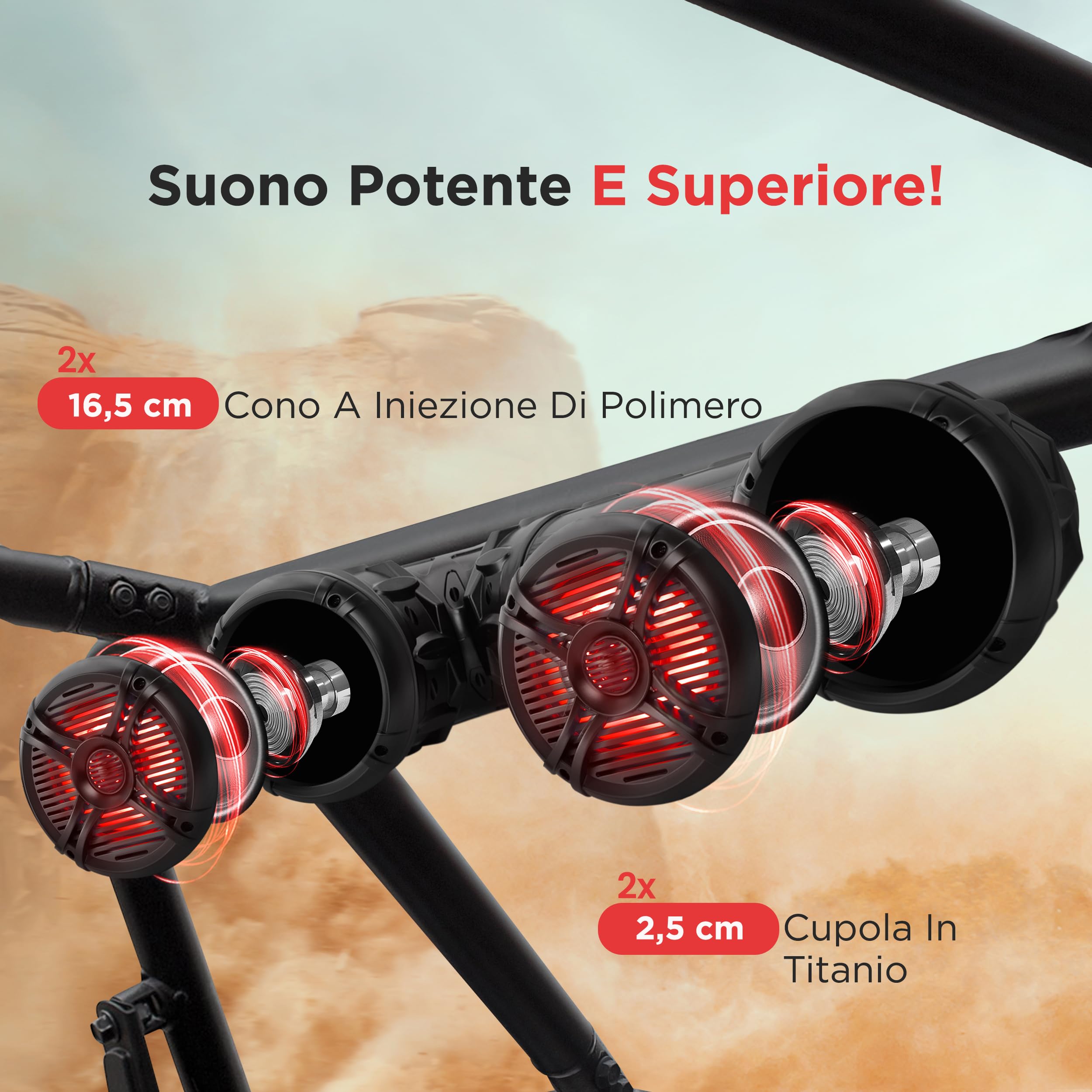 Pyle Altoparlanti Bluetooth da 800 Watt, Casse Audio Amplificate da 16,5 Centimetri con Luci LED Multicolore, Cassa Bluetooth Impermeabile per Uso Esterno