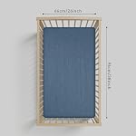 Muslin Mini Crib Sheets, 2 Pack for Baby Boy and Girl, Soft Breathable Stretchy Baby Pack N Play Mattress and Mini Cribs Sheet, Universal Fitted Portable/Mini Crib Mattresses (Bright Colors)
