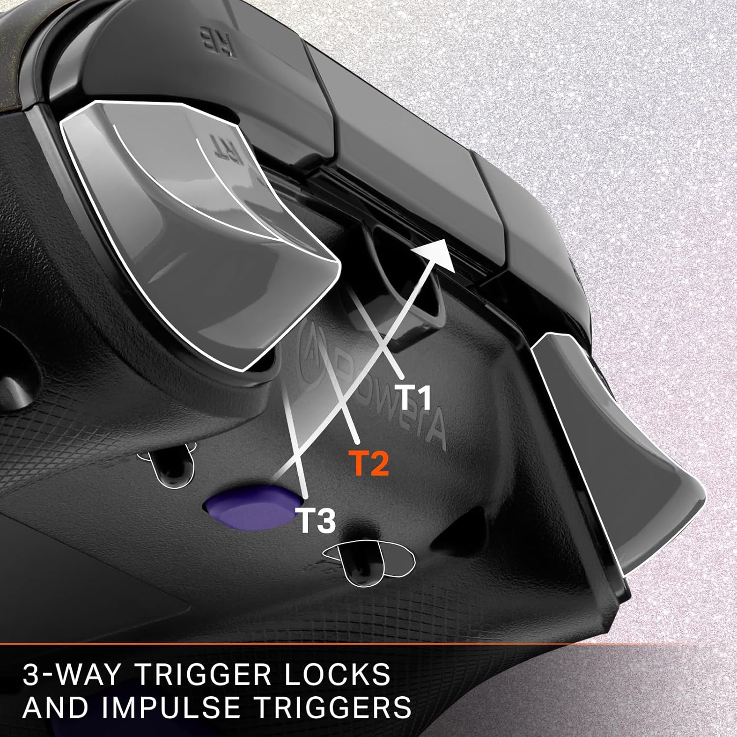 PowerA Advantage Wired Controller for Xbox Series X|S - Sparkle, gamepad, wired video game controller, gaming controller, USB-C, Works with Xbox One, Officially Licensed for Xbox - Image 4