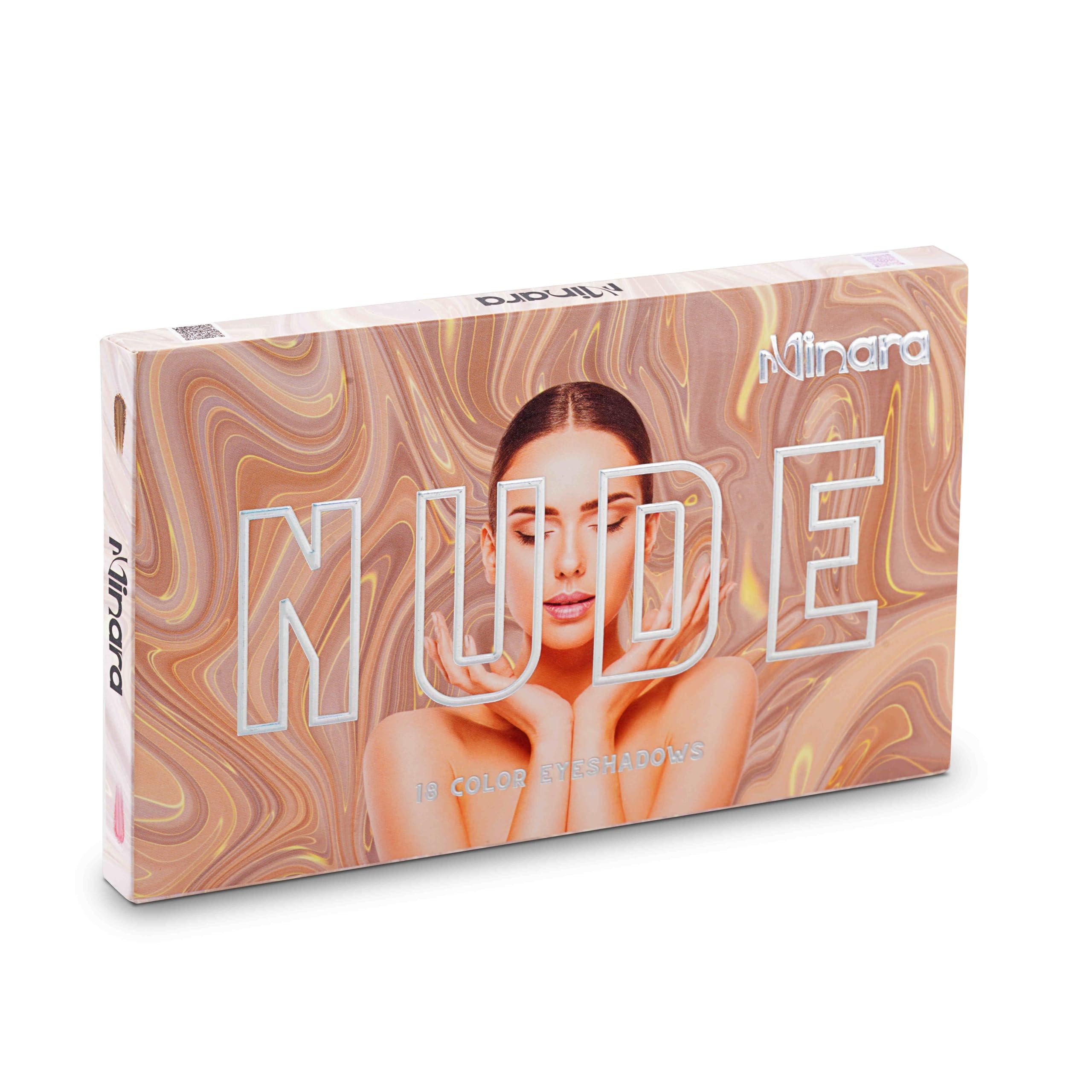 minara nude eyeshadow palette (18 colors) 18 gm(multicolor)| matte|shimmer | beginner friendly & long lasting eye shadow palette