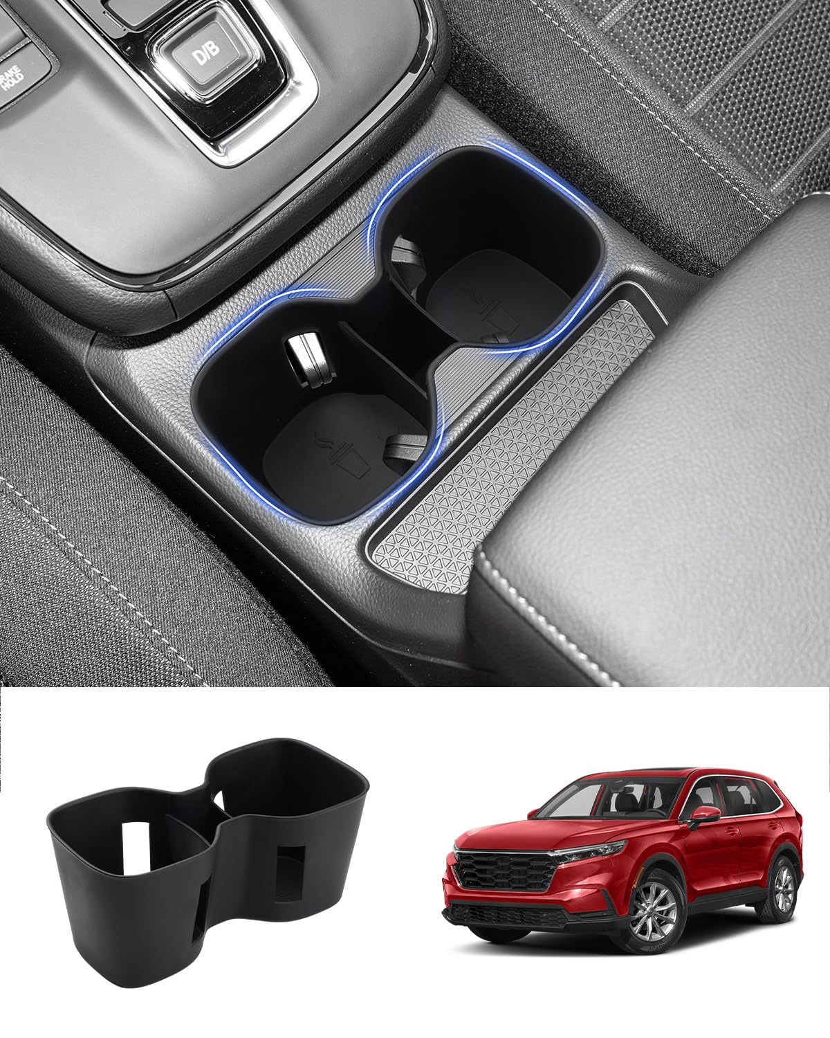 Autorder Center Console Cup Holder Inserts for 2023 2024 2025 Honda CR-V CRV Accessories Water Cup Holder