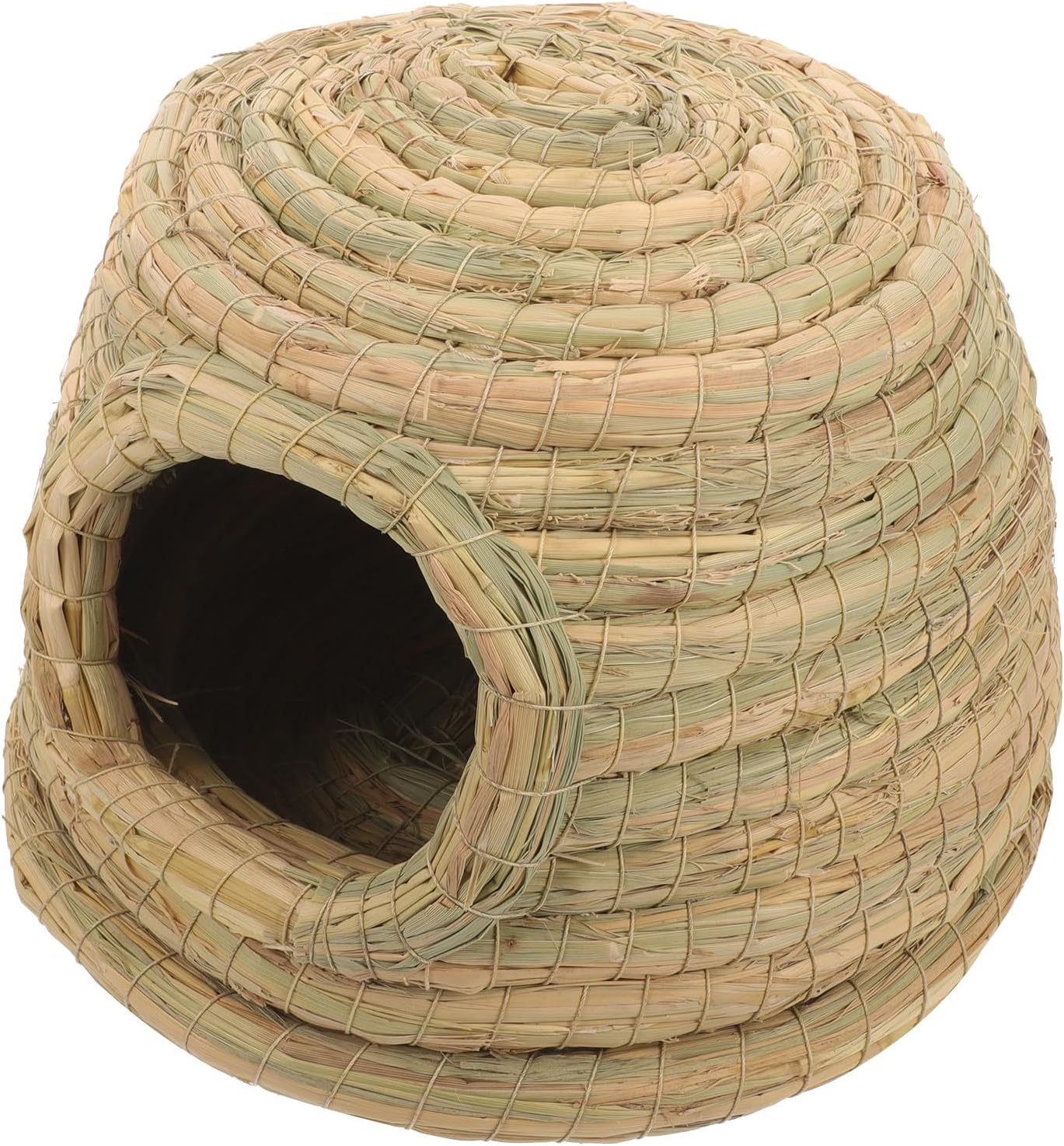 Handwoven Small Grass Rabbit Hideaway Shelter Bed for Guinea Pigs and Bunnies Indoor Cozy Small Animal House