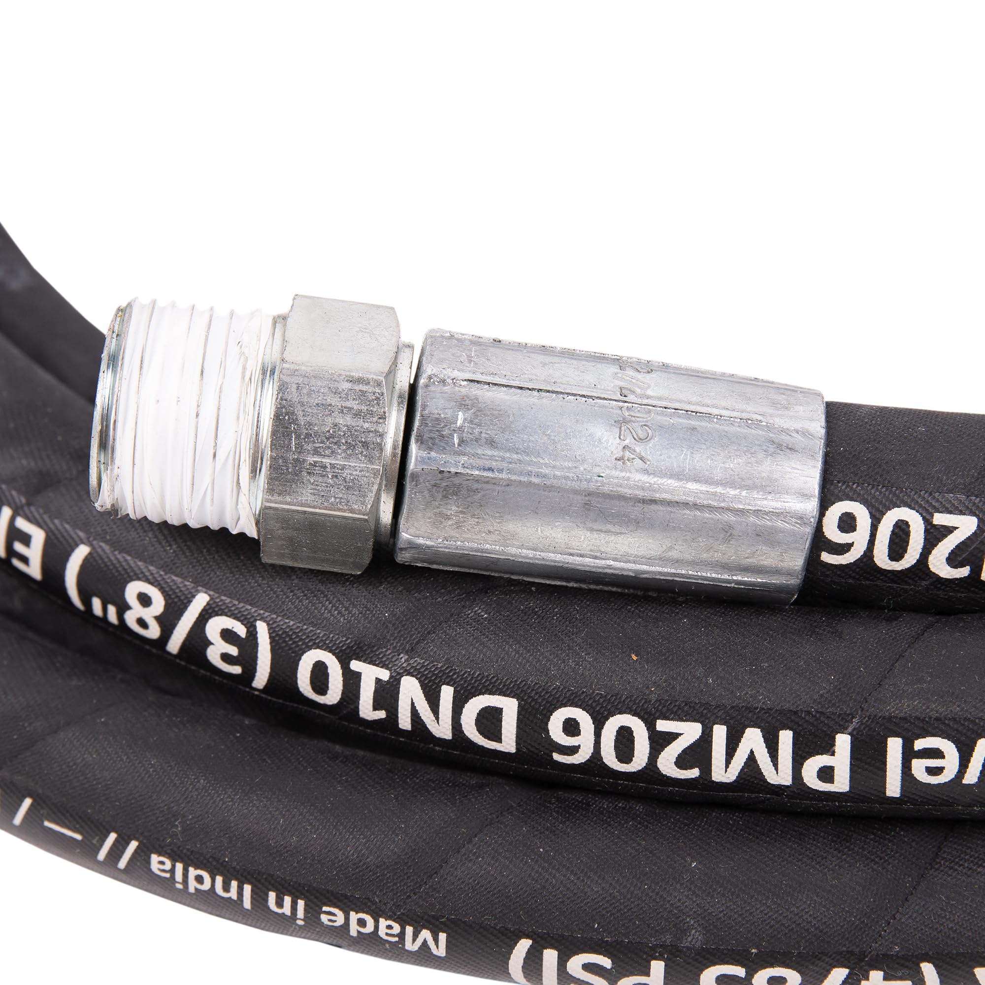 Cofan Manguera hidráulica | Presión: 2200 PSI | 1/2" BSP | Longitud: 3,5 m | Adecuado para bombas neumáticas lubricantes