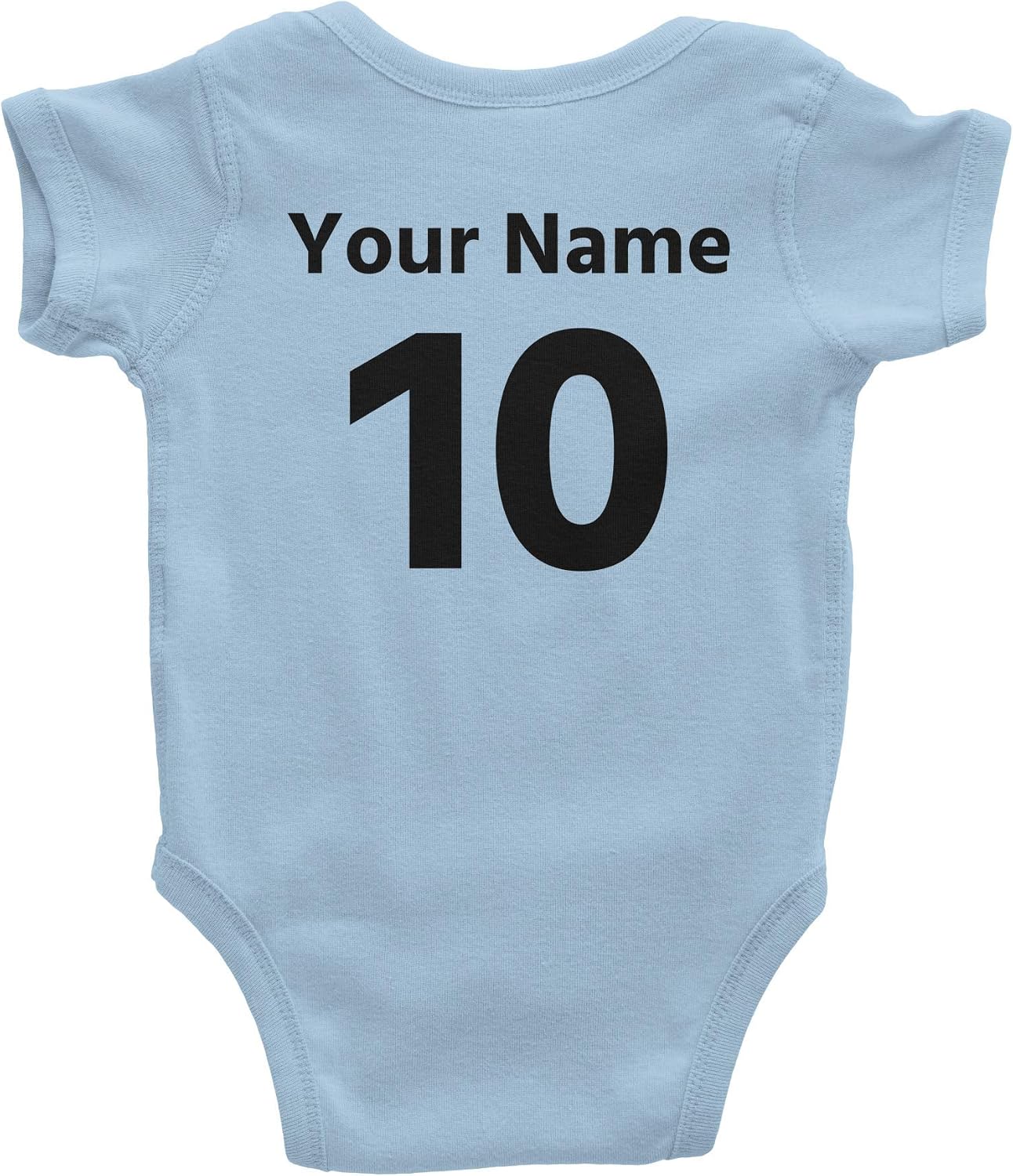 Soccer Custom One Piece Bodysuit for Baby – Personalized Name and Number