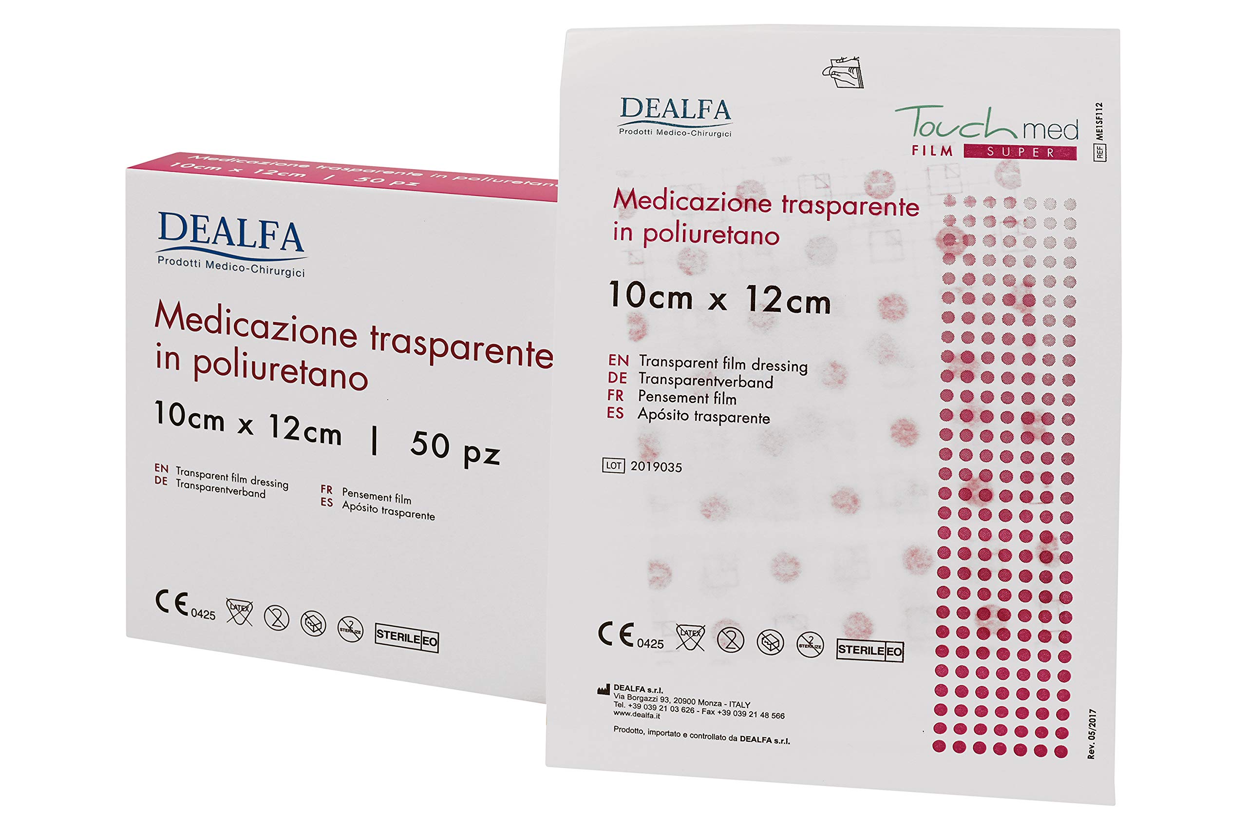 TOUCHMED Medicazione Adesiva Sterile in Film di Poliuretano - 10x12 cm - Trasparente e Impermeabile - Protezione Avanzata per la Pelle - Monouso - Confezione da 50 Pezzi