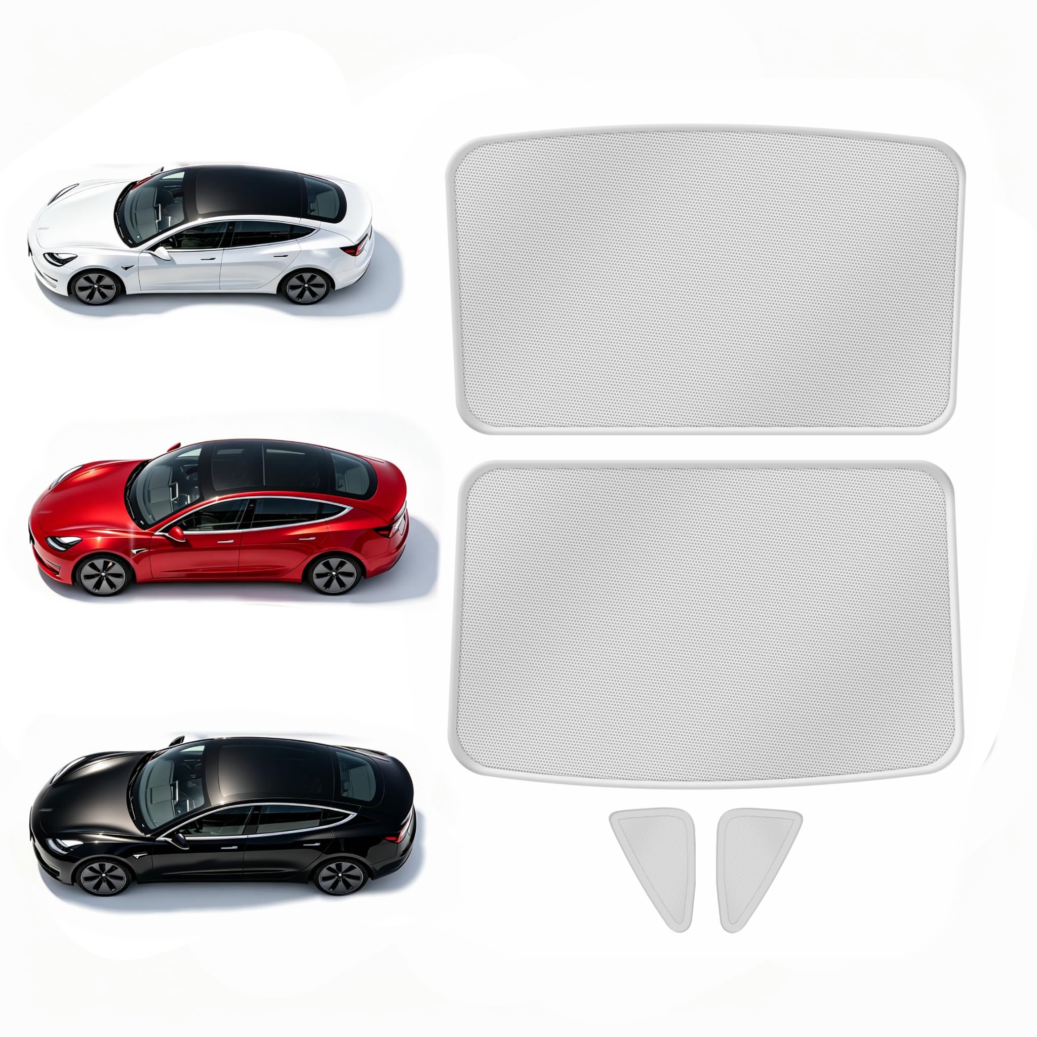 Amazon.co.jp: Tesla Model 3 ルーフサンシェード 4個セット 2イン1