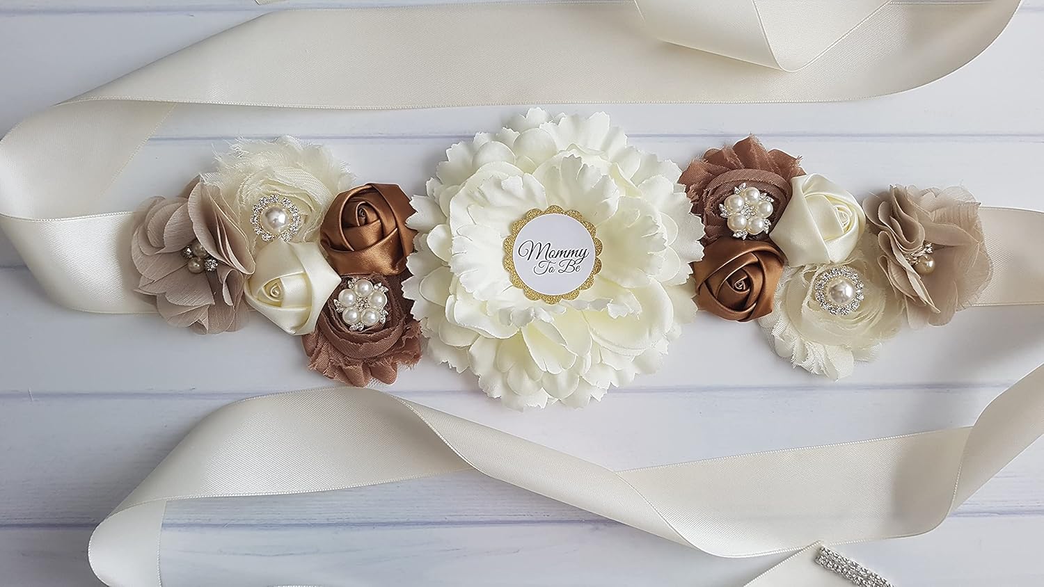 LMC Mom To Be Sash and Dad To Be Pin | Baby Shower Sash and Corsage | USA Handmade