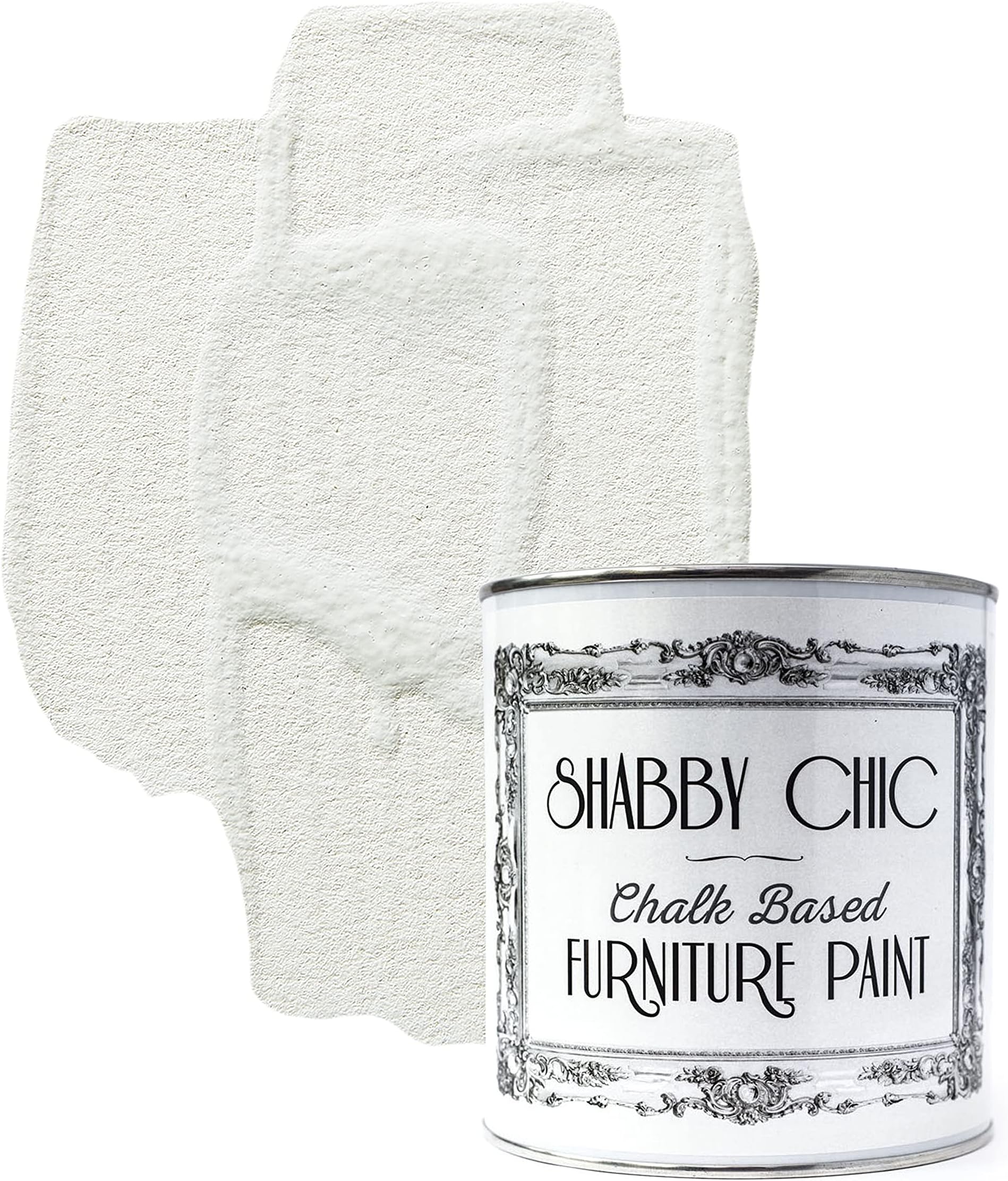 Shabby Chic Chalk Based Furniture Paint, Chalky White - 1 L | Distressed Matt Finish for Furniture, Home Decor or DIY Projects | Interior & Exterior | Non-Sand, Suitable for Wood, Plastic & Metal