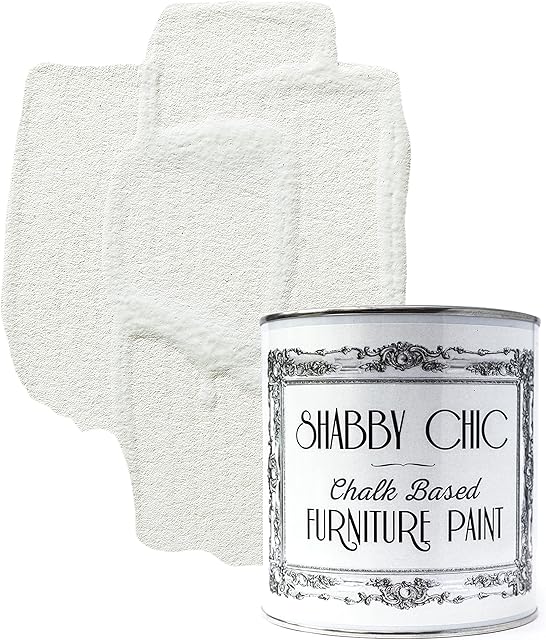 Chalky White Chalk Based Furniture Paint great for creating a shabby chic style. 250ml