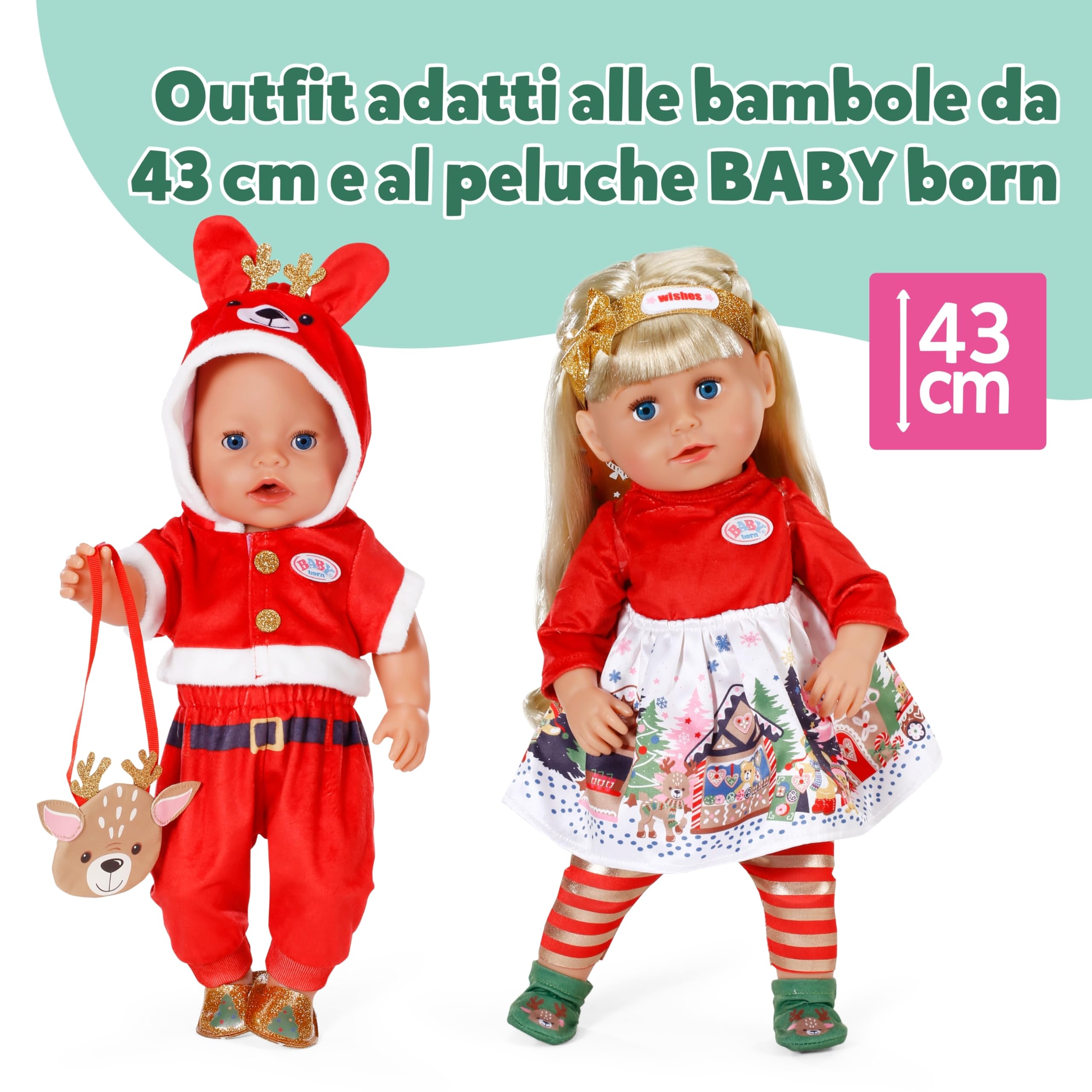 Calendario dell'Avvento BABY born - 24 sorprese - Abiti e accessori per bambole da 43 cm - Accessori di alta qualità per bambole per Natale