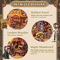 Vista 21 de CUTEBEE Kit de Rincón de Libros, Kit de Casa en Miniatura DIY Booknook, Casa Pequeña, Rompecabezas de Madera 3D, Kit de Casa de Muñecas para Adultos