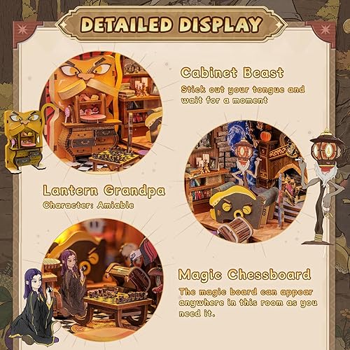 Miniatura 32 de CUTEBEE Kit de rincón de libros – Kit de casa en miniatura para adultos y adolescentes, casa de muñecas, casa de muñecas, modelo de decoración