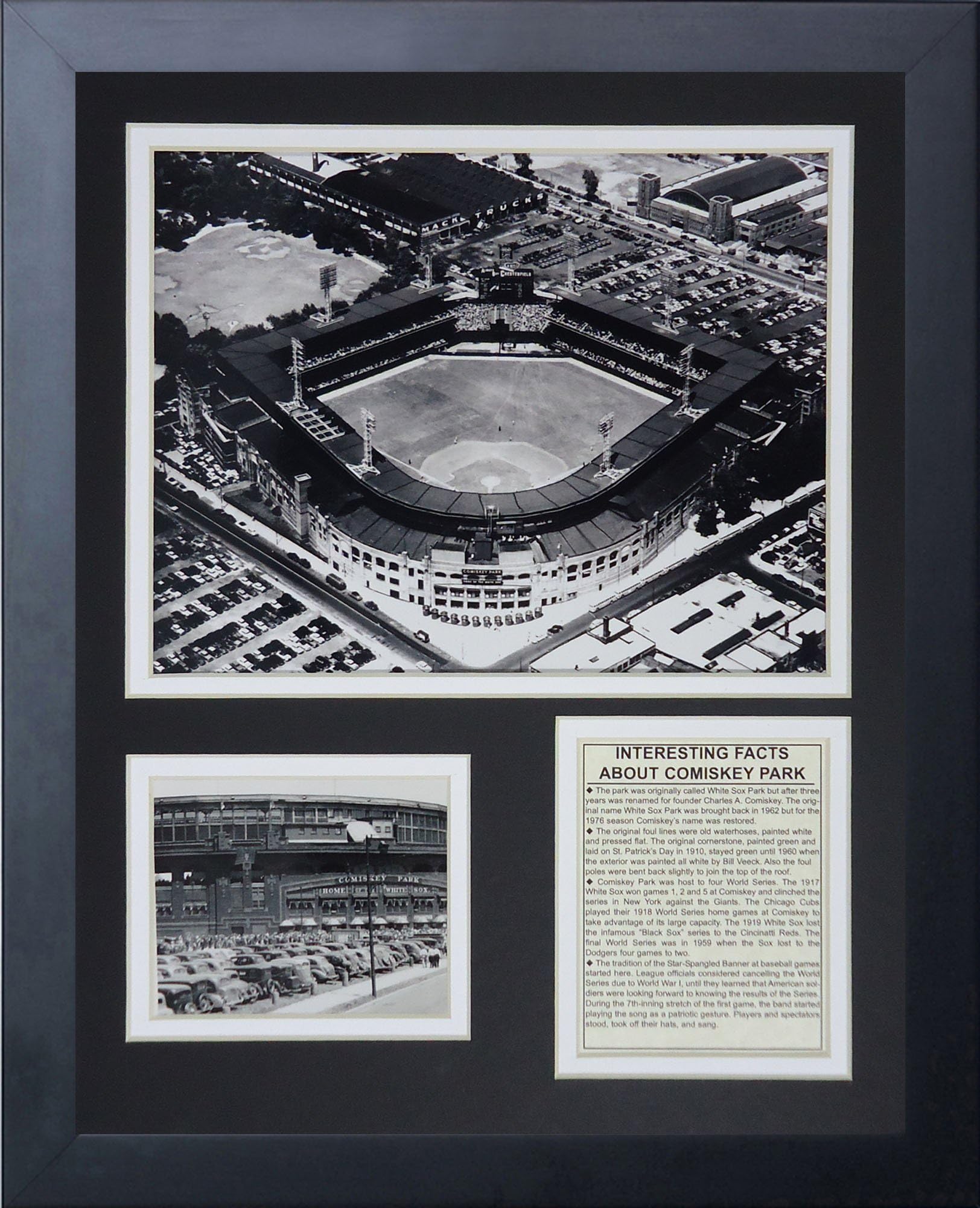 "Comiskey Park Black and White Framed Photo Collage, 11 x 14-Inch