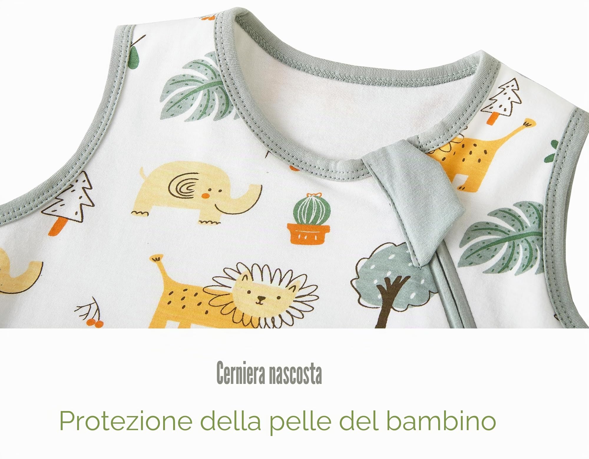 Chilsuessy Sacco nanna estivo per neonati, confezione da 2 pezzi, 0,5 Tog, 100% cotone, senza maniche, per neonati