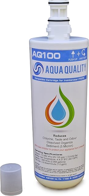 Aqua Quality AQ100 Water Filter Cartridge Compatible with InSinkErator F-701R and F-201R Hard Water Filter to fit ISE Instant Boiling Hot Tap Systems Using The Neo Tank with A1 or A3 Head