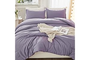 Litanika Grayish Lavender Purple Comforter Set - King Size