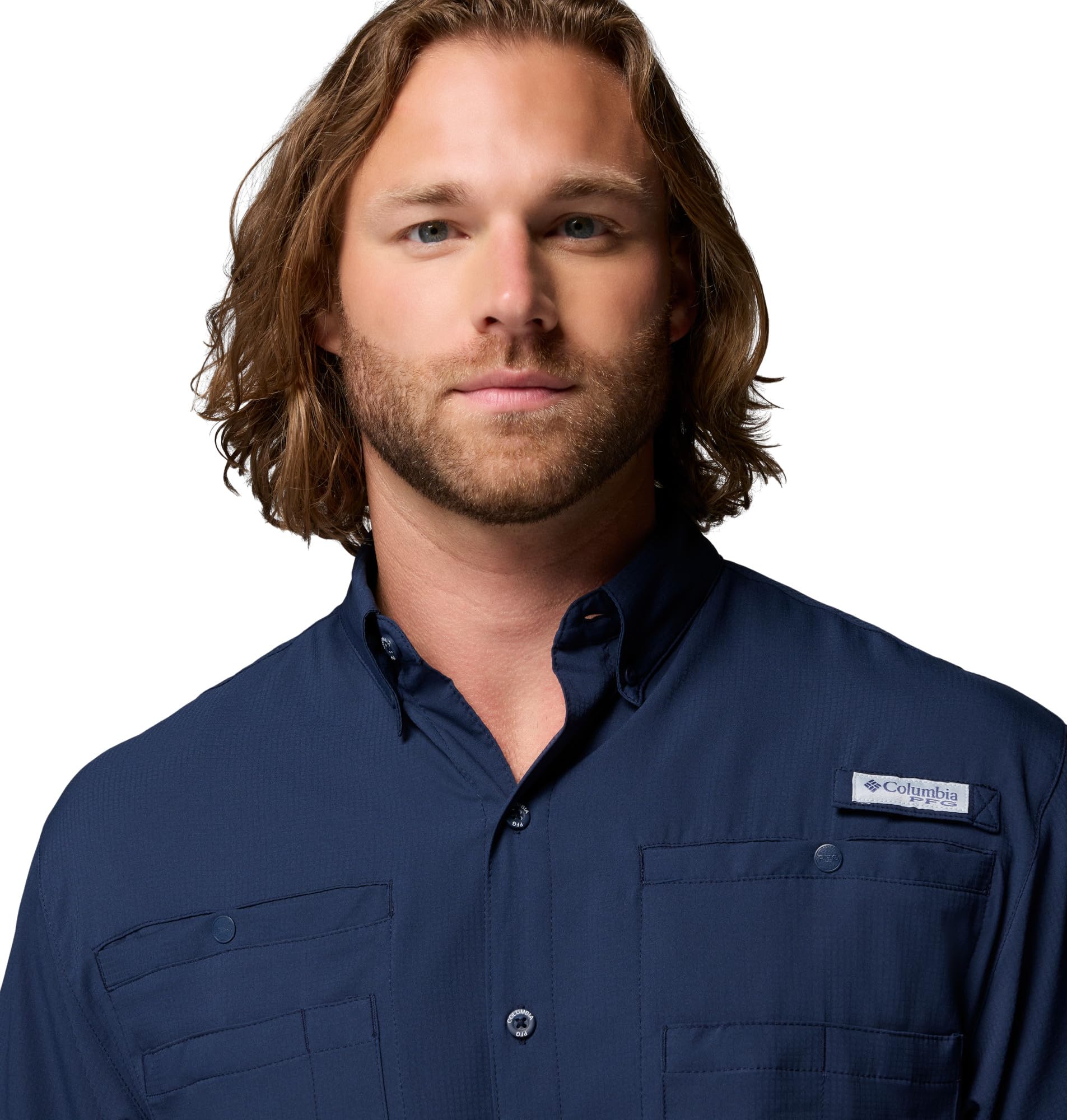 Columbia Tamiami II da uomo a maniche corte (altezza), Uomo, 1287055, Collegiate Navy, 2X/Tall