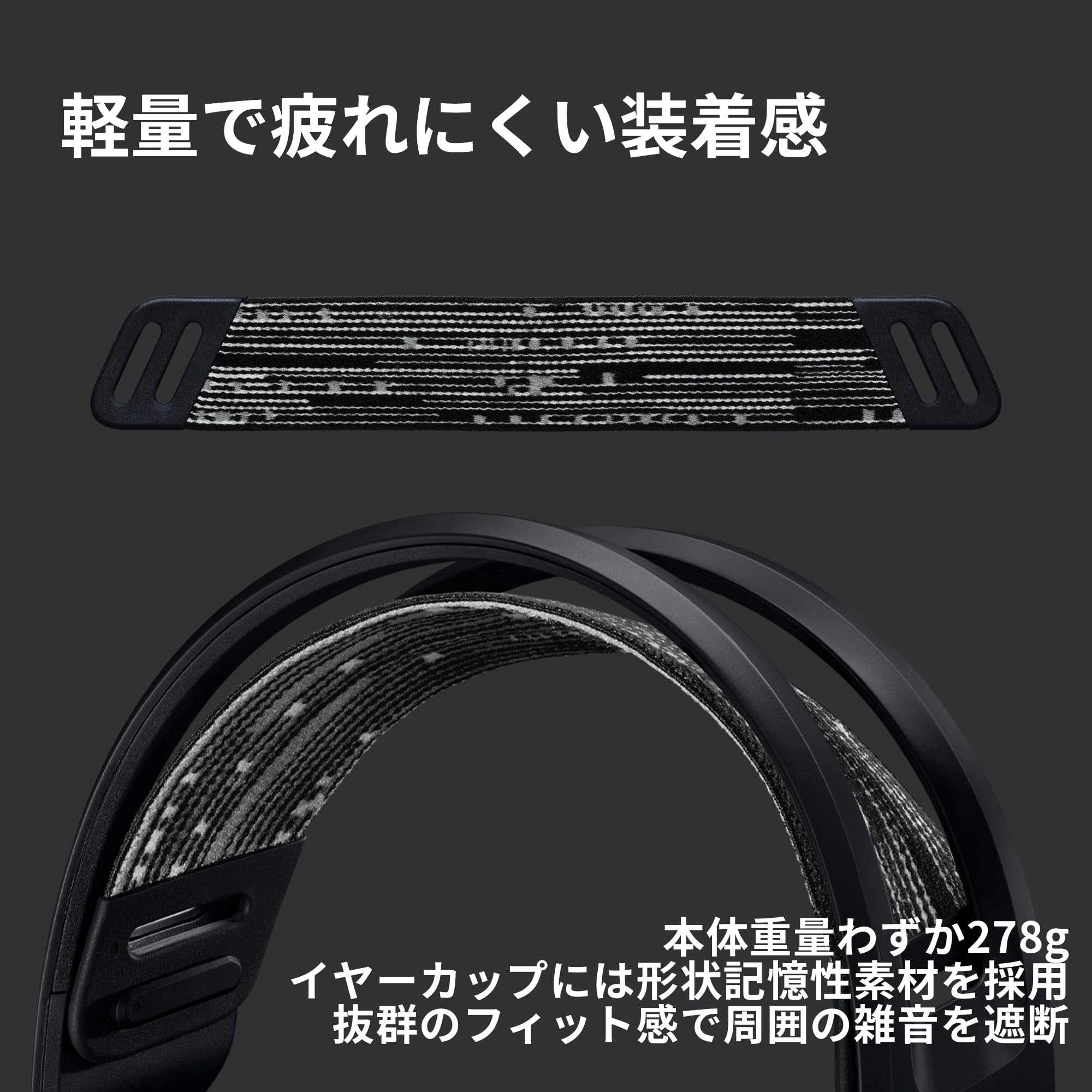 Logicool G ワイヤレス ゲーミングヘッドセット G733-BKrd LIGHTSPEEDサムネイル4