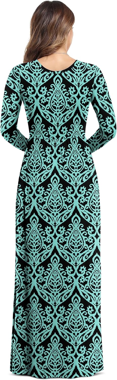 VIISHOW Women's Long Sleeve Loose Plain Maxi Dresses Casual Long Dresses with Pockets - Image 4