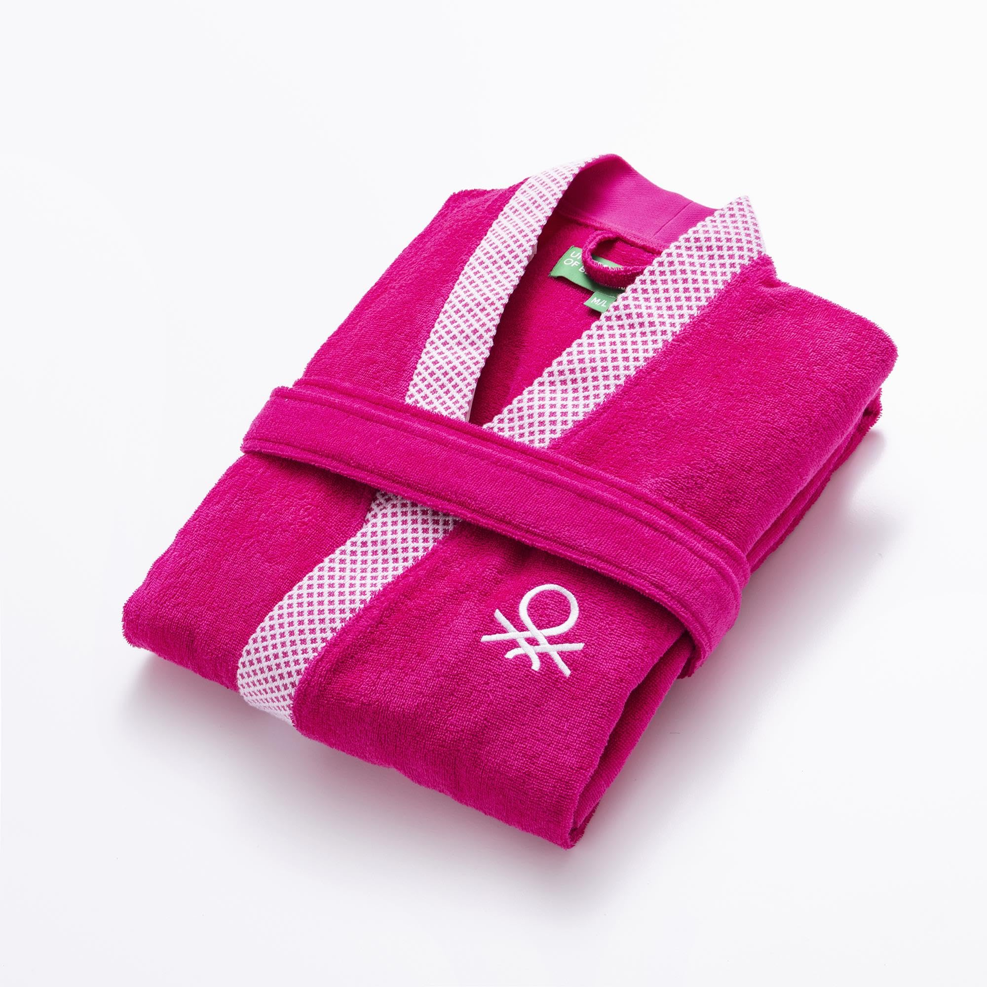 Albornoz 380gsm 100% algodón con ribete jacquard Summer Benetton