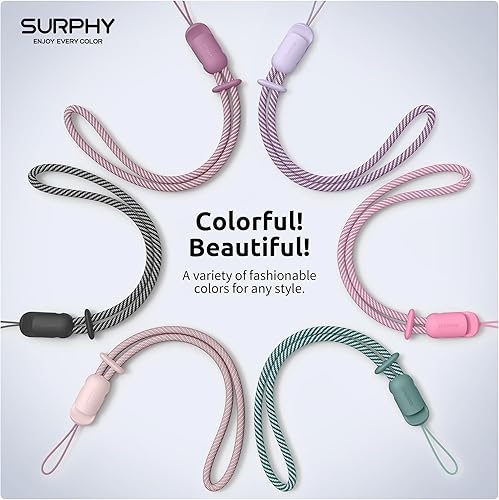 Miniatura 6 de SURPHY Paquete de 3 correas de muñeca para teléfono con lengüeta de sujeción para teléfono celular, correa para teléfono celular, correa para