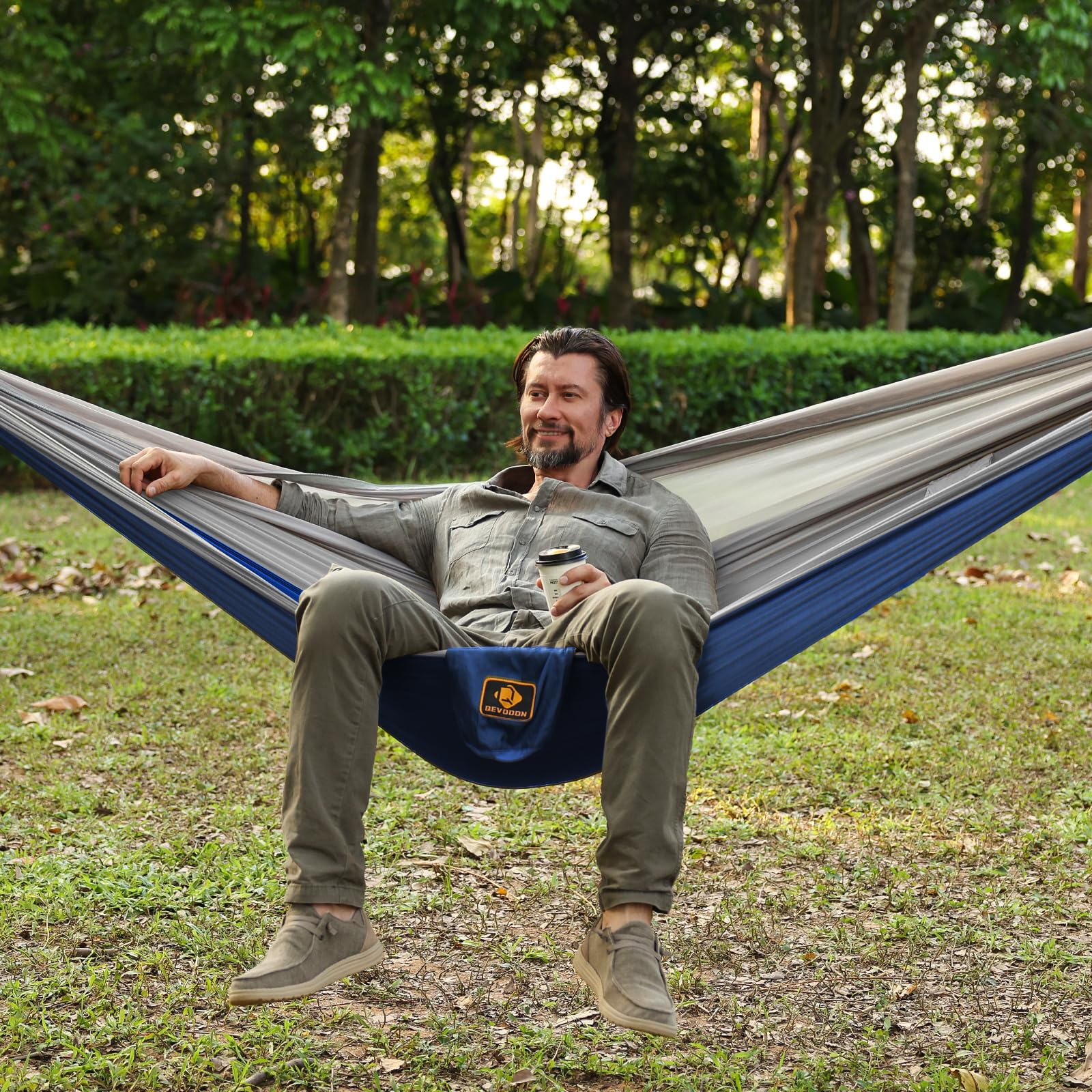 Camping-Hängematte, tragbare Hängematten mit Moskitonetz, leichte Nylon-Fallschirm-Hängematte mit 3 m langen Baumgurten, Campingausrüstung, ein Muss für Reisen, Wandern, Rucksackreisen, Strand,