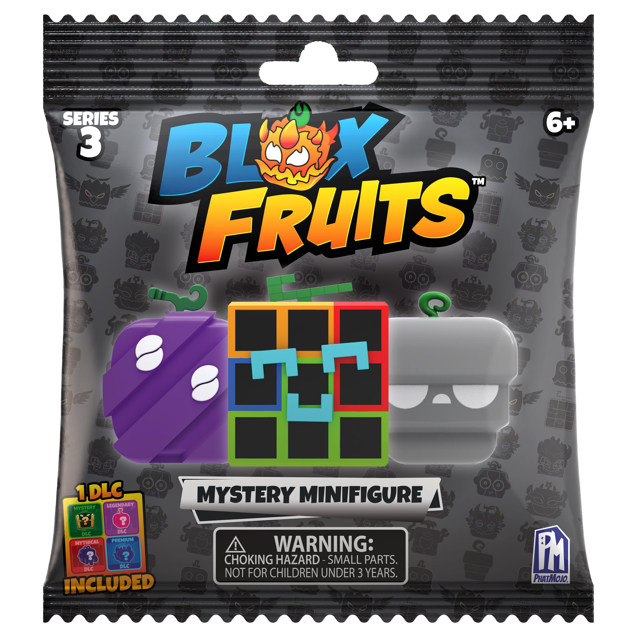 Blox Fruits Mini Figures 2-Inch Series 3, Blind Pack, Each Sol Separately, Features 10 Powerful Fruit Forms Action Figures, Mystery Bag Includes A Bonus Dlc Code To Unlock In-Game Content, 6 Years+
