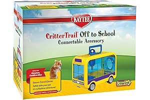 Kaytee CritterTrail Off To School Travel Carrier for Hamsters, Gerbils, or Mice