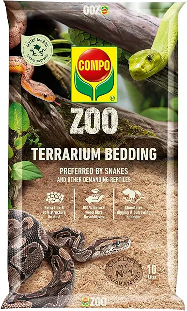 COMPO Zoo Terrariensubstrat für Schlangen - Natürlich, geruchsreduzierend, 10 Liter