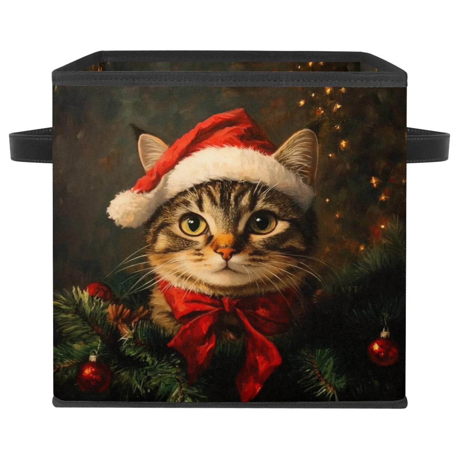 Boîte de rangement chat grand cube de rangement pliable pour vêtements