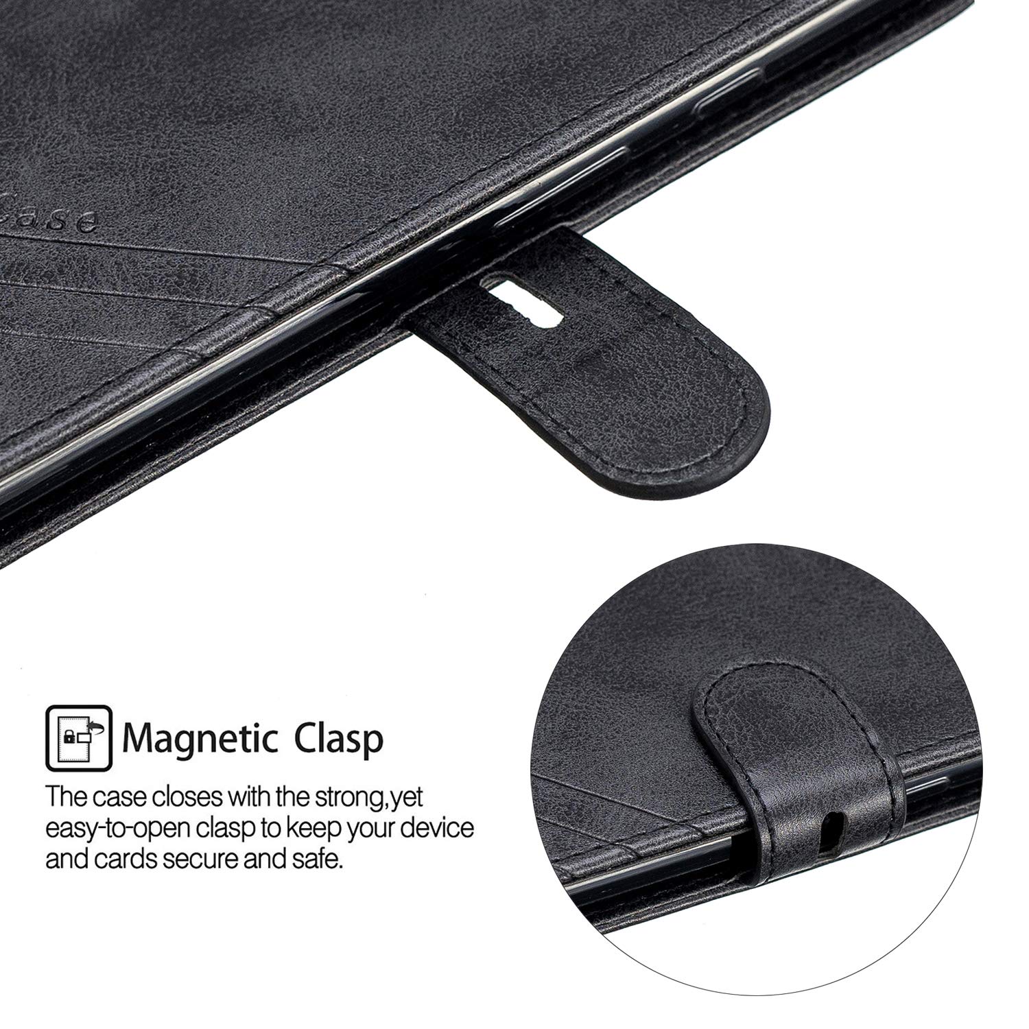 OKZone Cover per Google Pixel 3A XL, Custodia Flip Pelle Portafoglio Magnetica Libro [Slot Schede], Silicone TPU Bumper Wallet Supporto Cover
